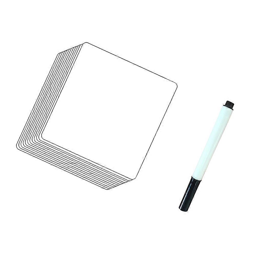 White Dry Erase Stickers with Pen Value Package 12 Pcs for Writing UseReusable