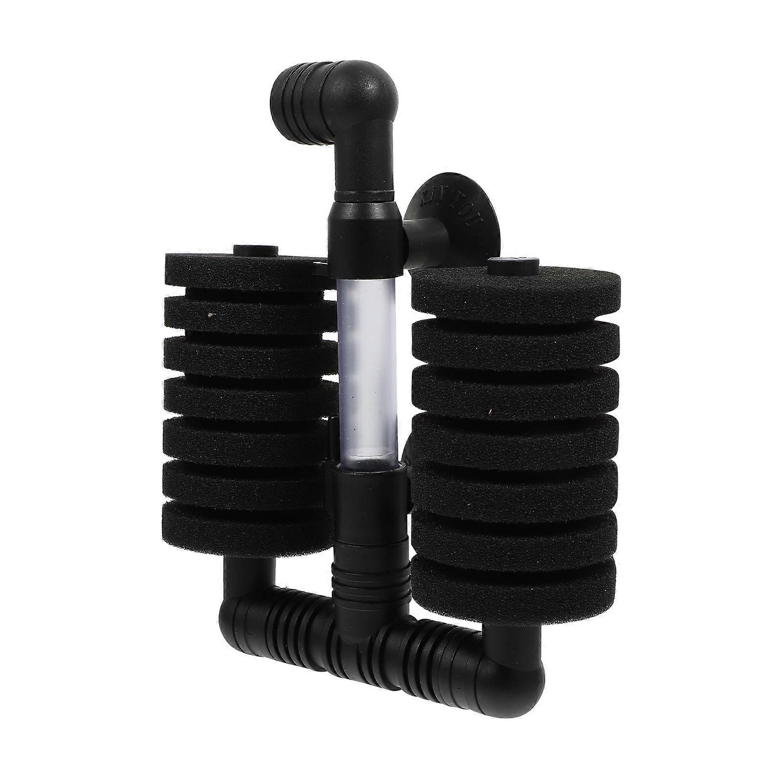 Sponge Filters For Aquarium Water Filtration Equipment Oxygen Pump Fish Keeping 14x16cm Black Rectangular Shape 1Set