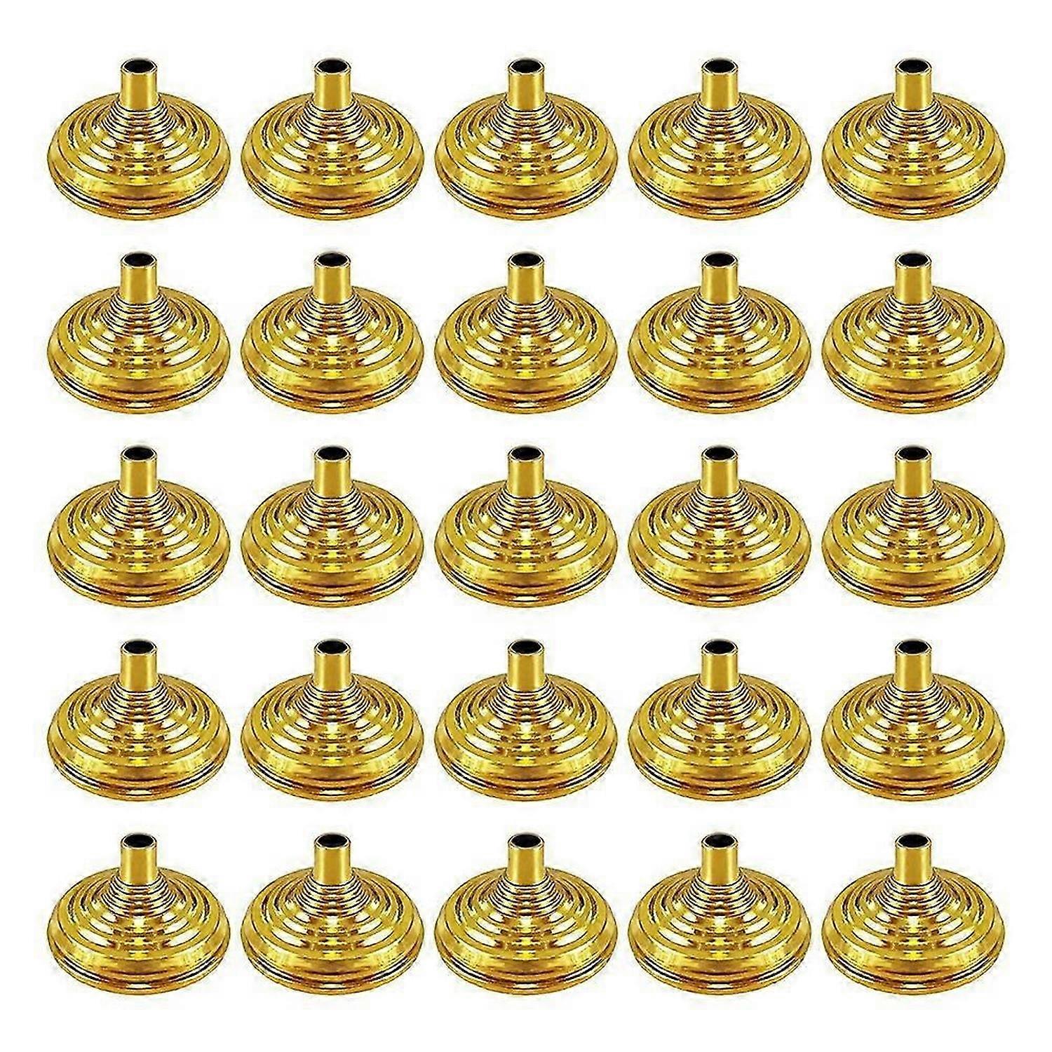 25Pcs Gold Mini Hand Held Flag Stand Base Table Flag Base Bar Restaurant Party Conferences Desktop D