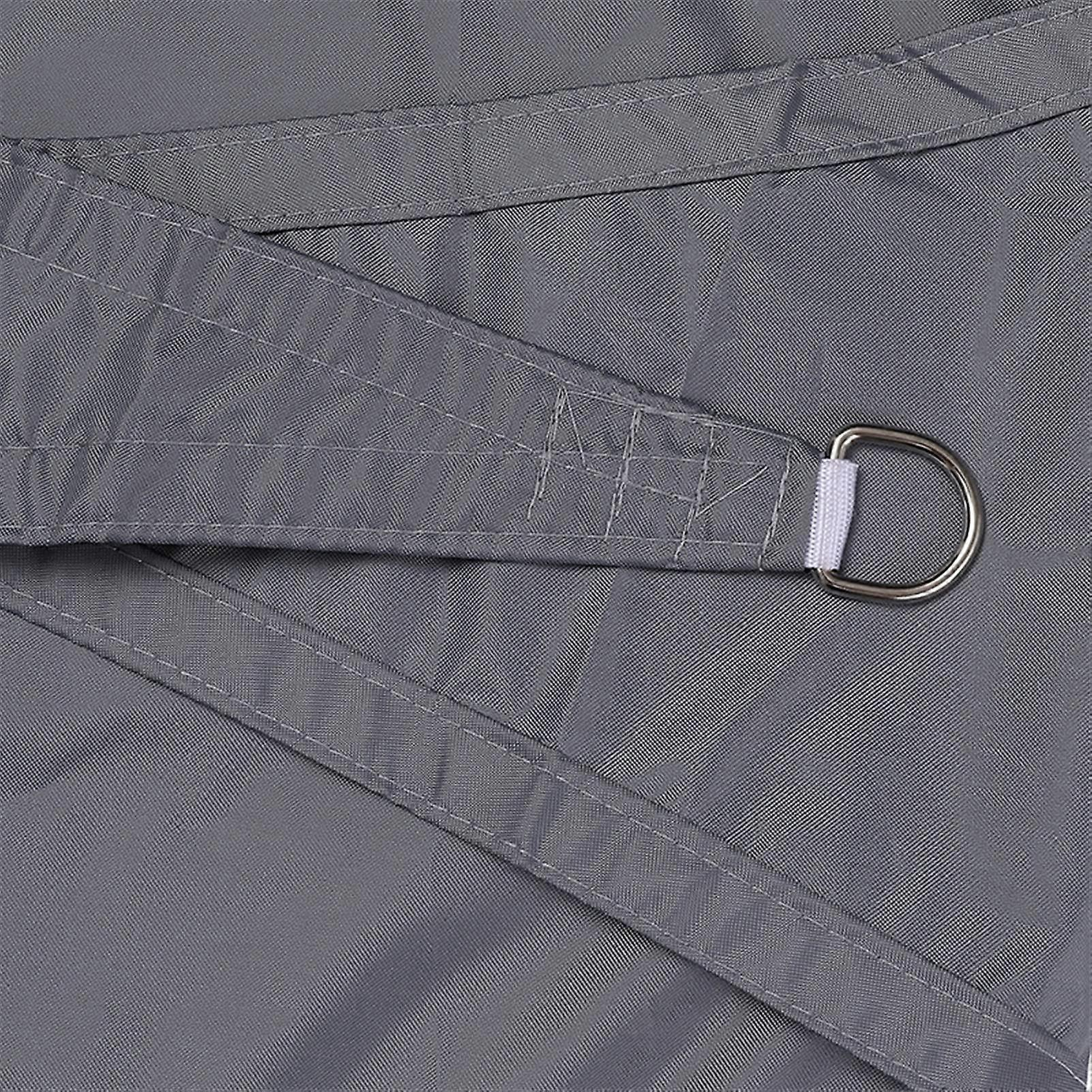 Waterproof sun sail 1.6x3.4m, durable, 90% UVblock, gray with ropes
