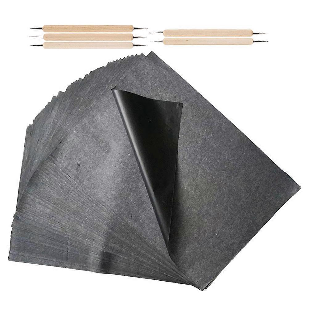 Graphite Transfer Paper Design Transfer for Artists Stable Tracing 55Pcs Black