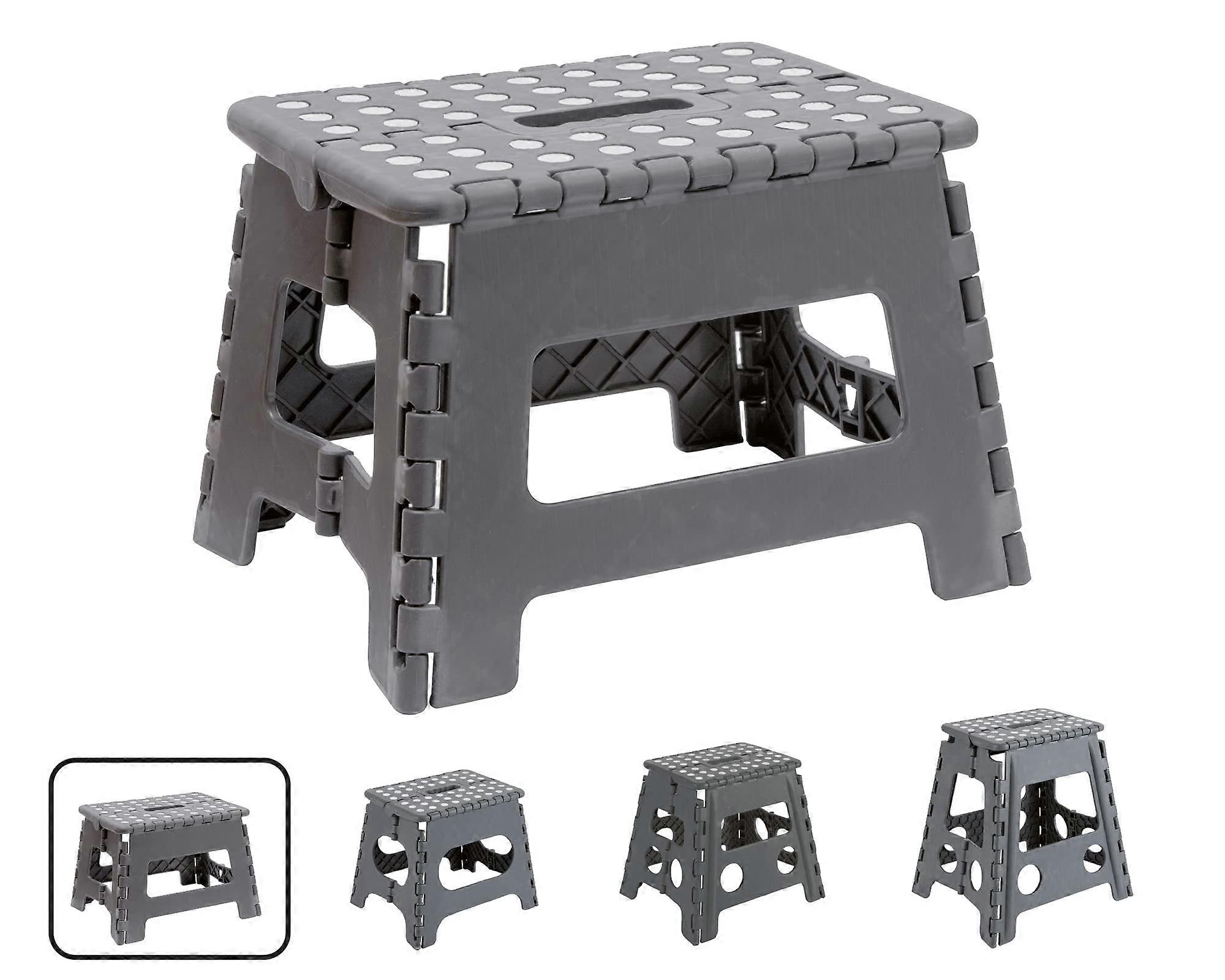 Step Stool for Adults and Children | Folding Step Stool | 22 cm Height | Gray