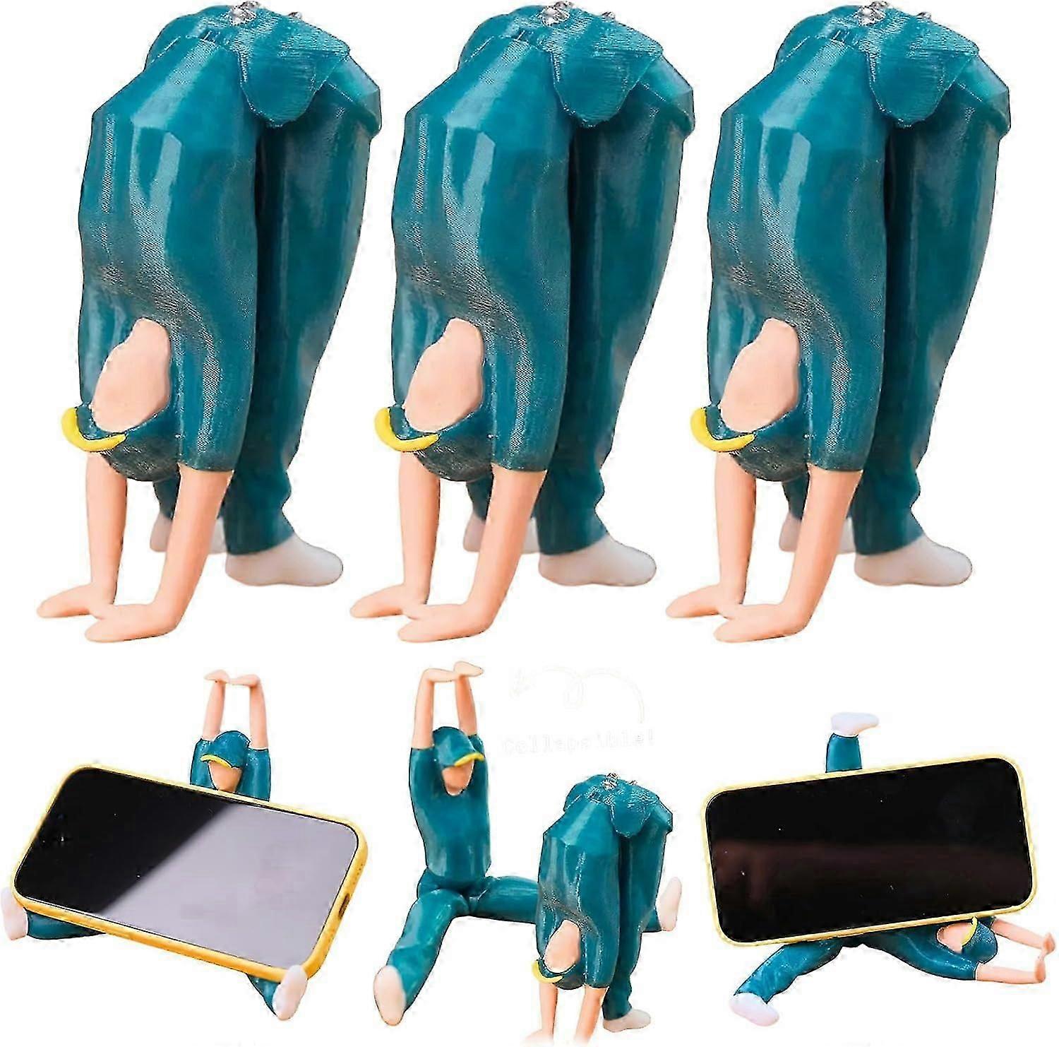 Breakdancer Phone Stand,Break Dancer Funny Phone Stand,Australian Breakdancing Girl Action Figure Phone Holder 360 Rotation