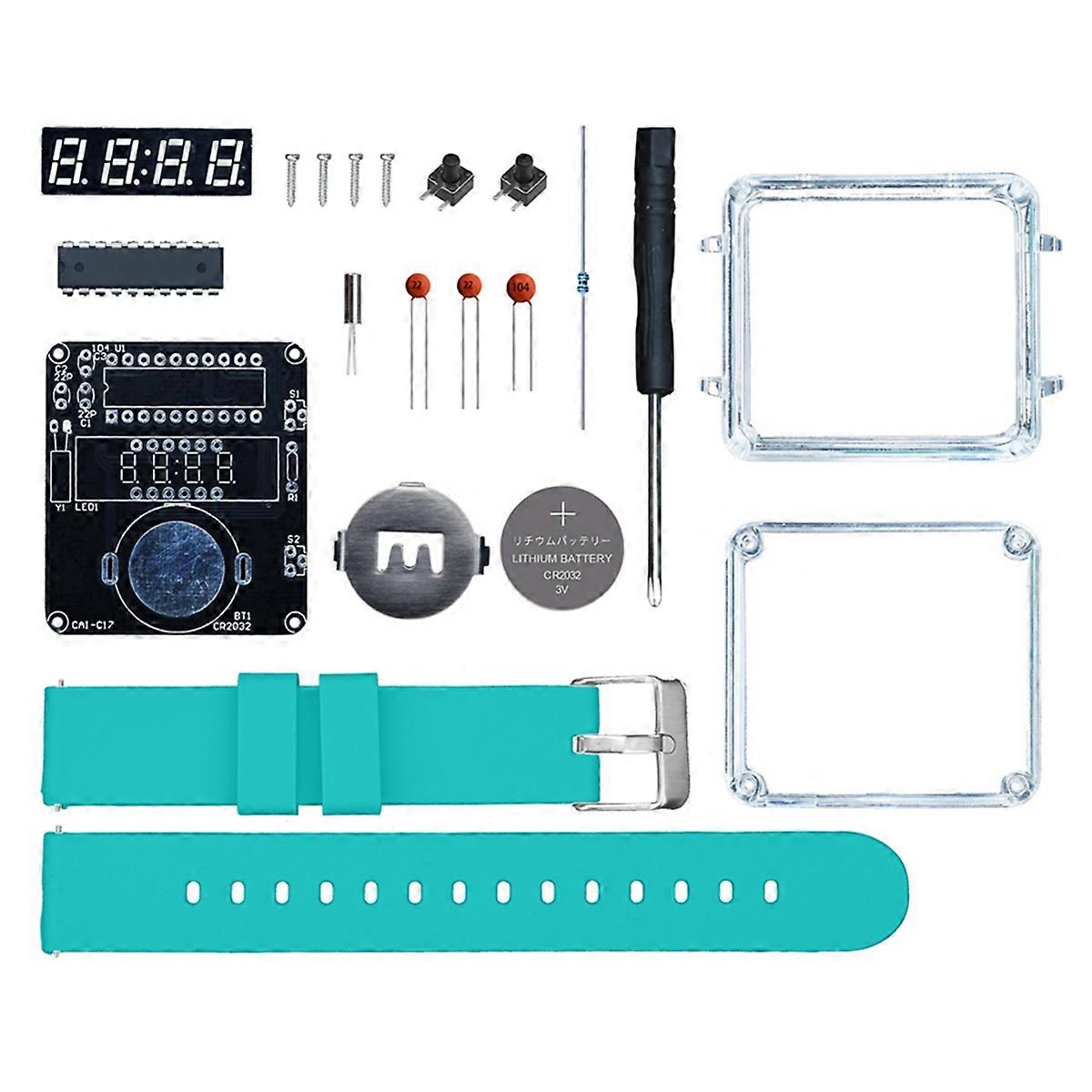 DIY Electronic Watch Kit LED Digital Tube Display DIY Soldering Project  parent Case 3V DIY Elec