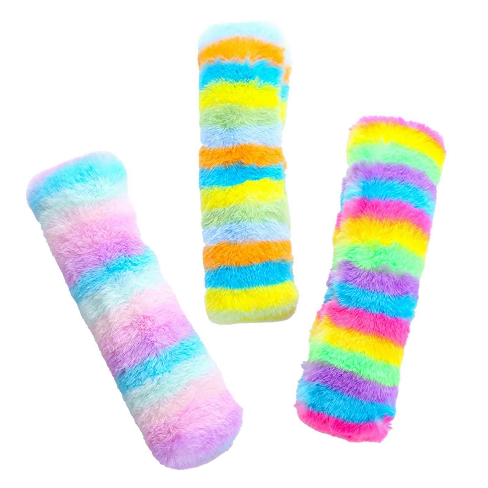 Catnip Plush Pillow Toy Set, Rainbow Color, Soft Cuddly Indoor Training Toy for Cats, 3 Pieces