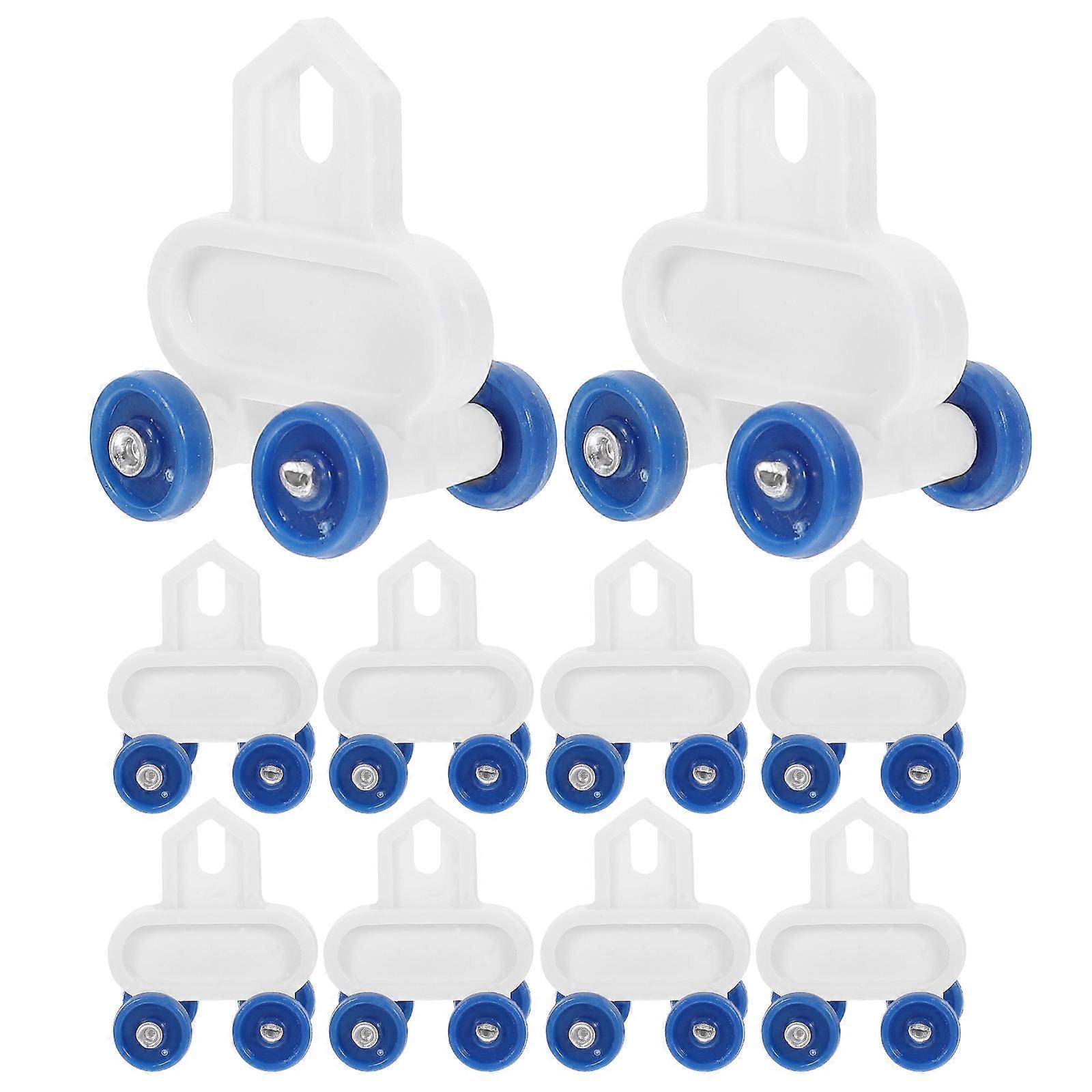 20pcs Curtain Track Rollers Sliding Drapery Gliders for Window Curtains Drapes Sheer Valances