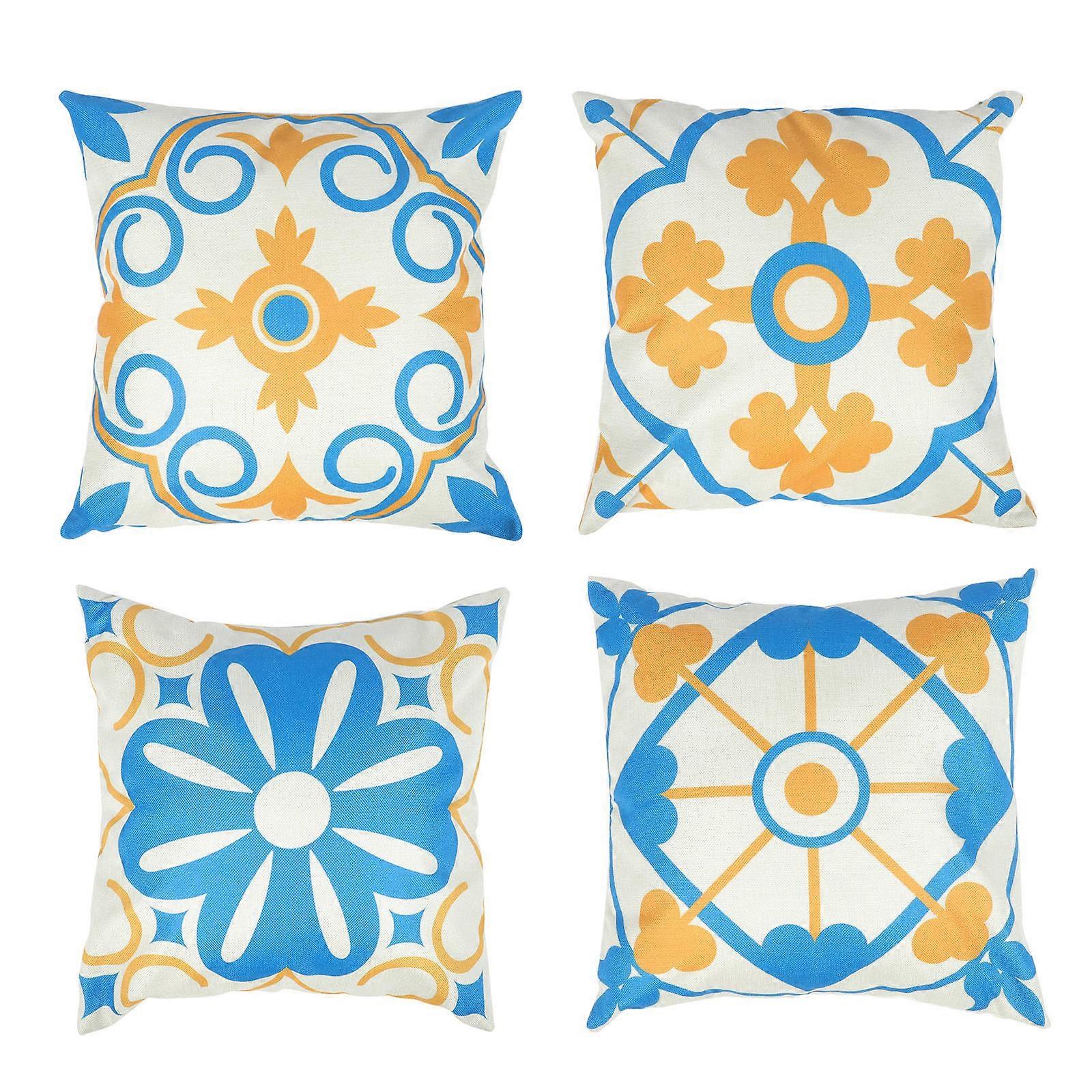 Abstract Throw Pillow Cover Modern Bohemian Farmhouse Style 45x45cm 4Pcs