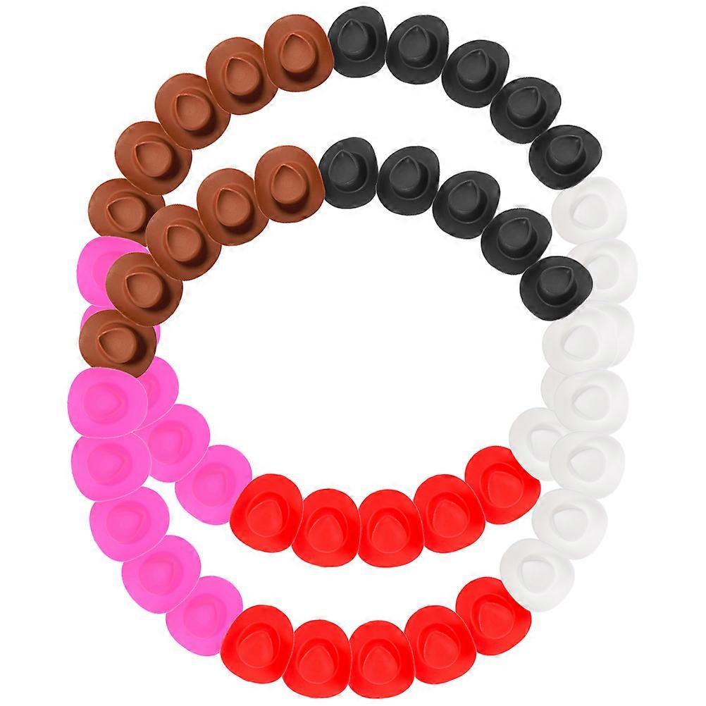 Tiny Craft Hats Miniature Hat Doll Accessory Black For DIY Crafts