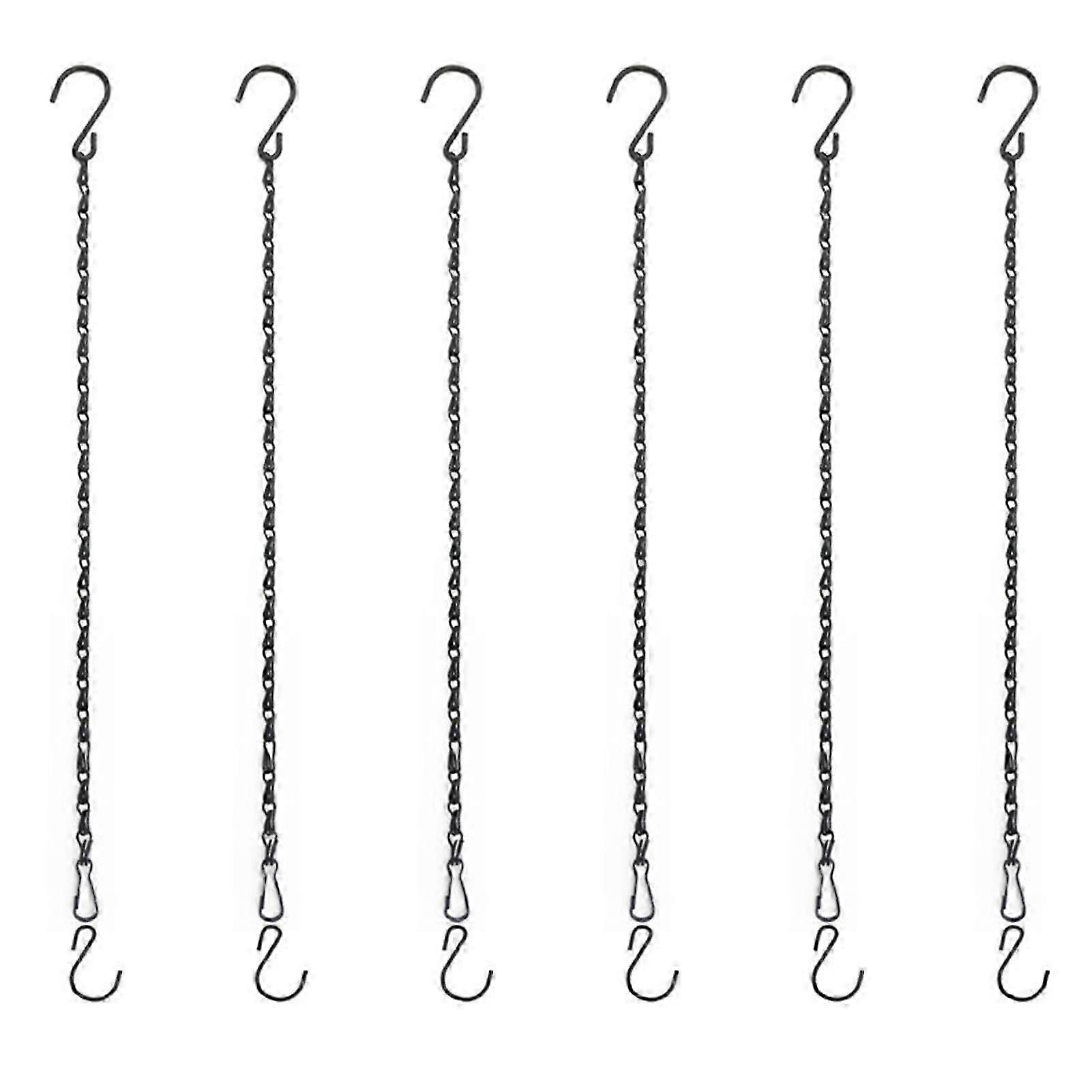 Qinghai 6/12 Pcs Chain for Hanging Plants Metal Chains with S Shape Hooks Adjustable Chain for Hanging Planter Bird Feeder Lantern