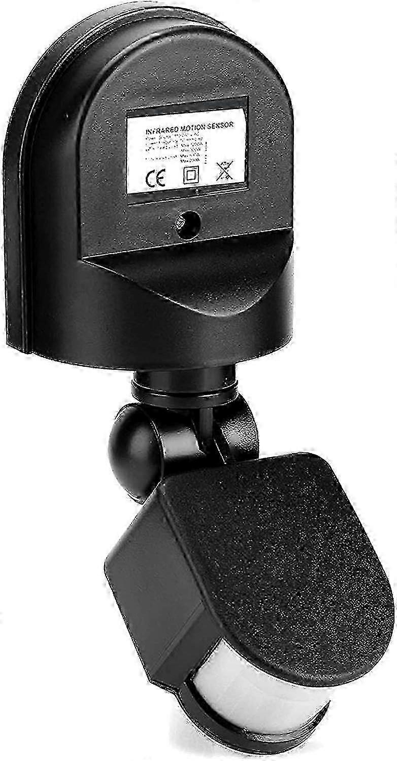 110V-240V Adjustable Switch PIR Body Motion Infrared Detector Sensor Light Bulb with Installation Screws(Black) hwy