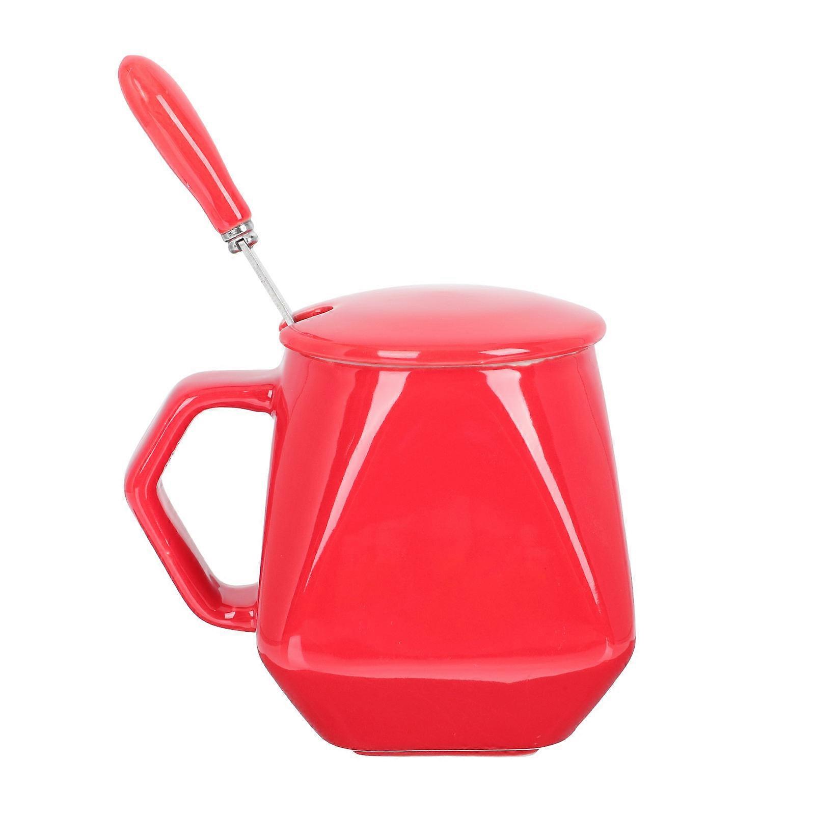 Coffee Cup 1Set Red Versatile Use Ceramic Milk Cups for Home Use