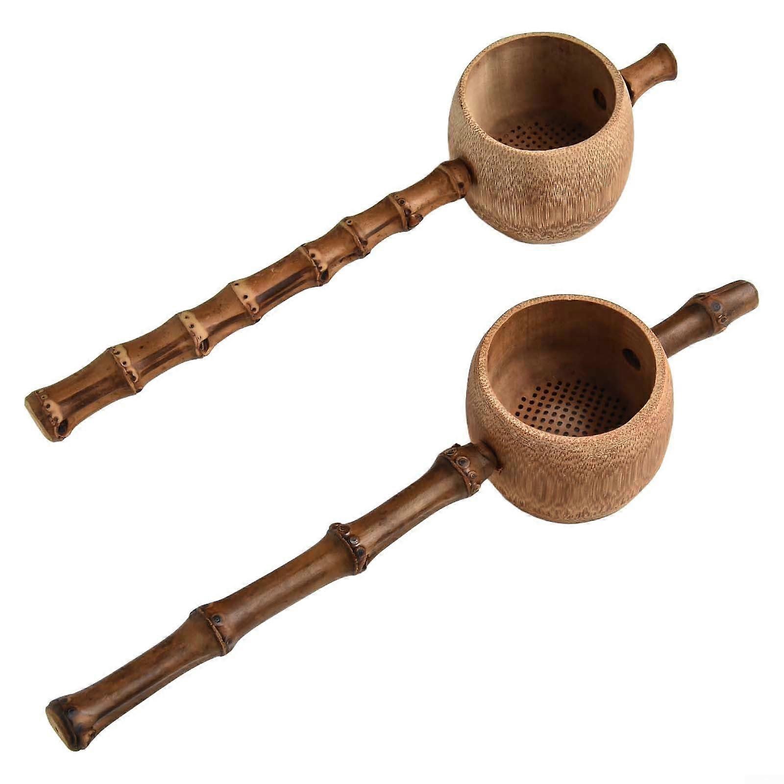 Practical and efficient tea infuser made of wood with fine mesh design, enjoy clear and aromatic tea.