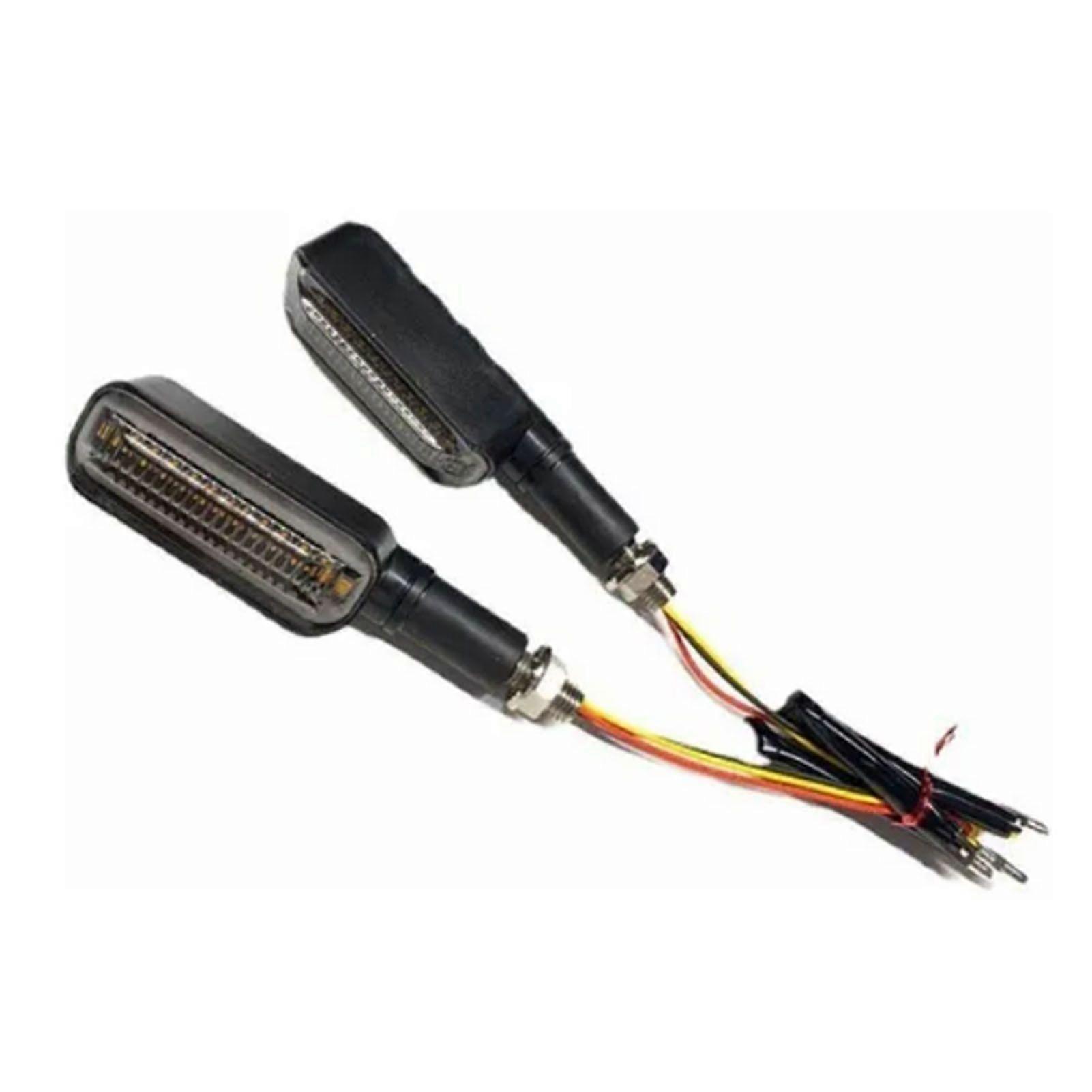 2pcs 12V Motorcycle LED Turn Signal Light Flowing Marker Lamp Universal for Modification