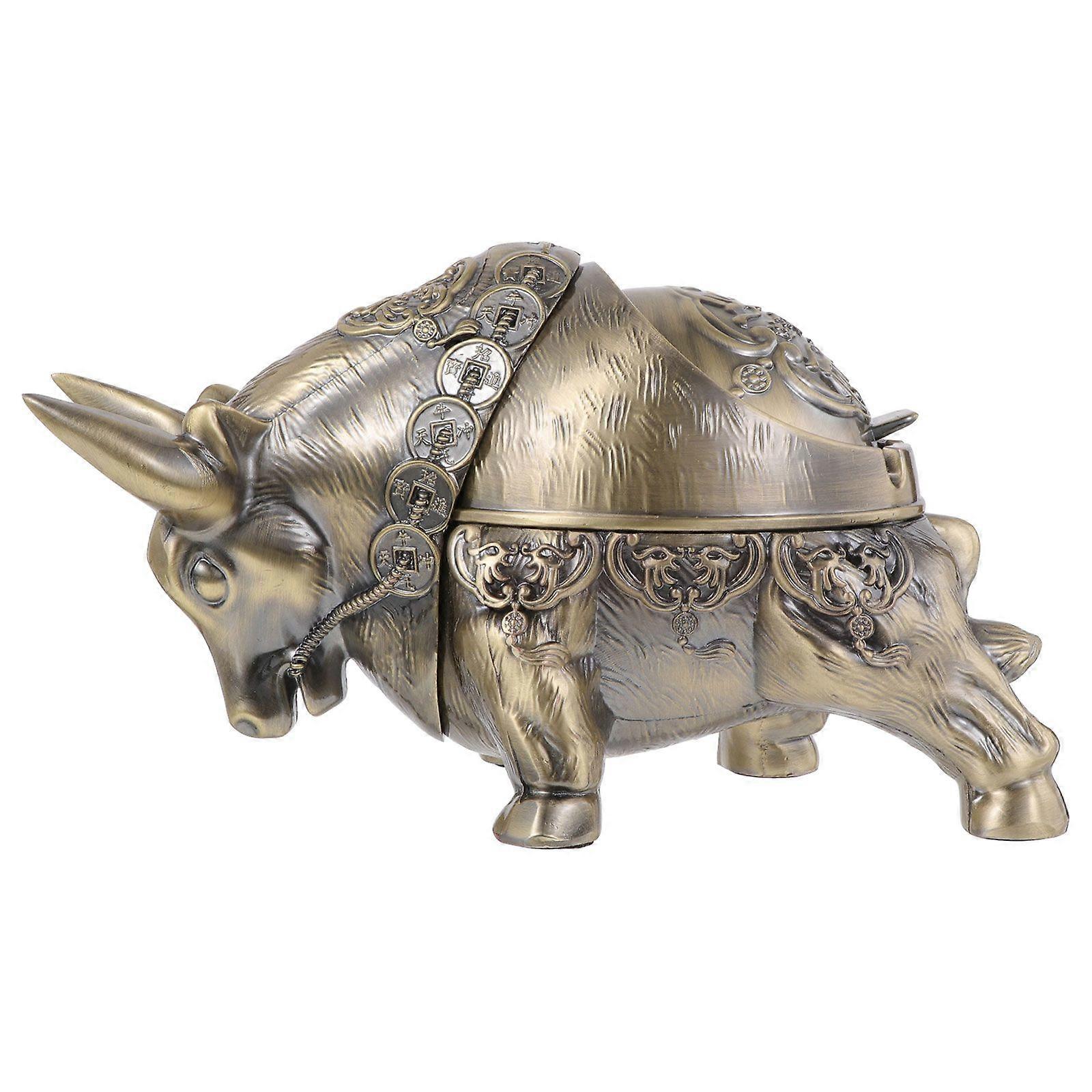 1Pc Creative Cattle Ashtray Practical Office Ashtray Cigarette Butt Container