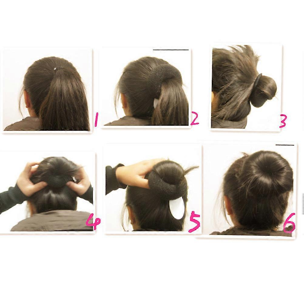 Bun Creation Hair Donut Sponge Hairdressing Accessory Everyday Use 9Cm 3Pcs