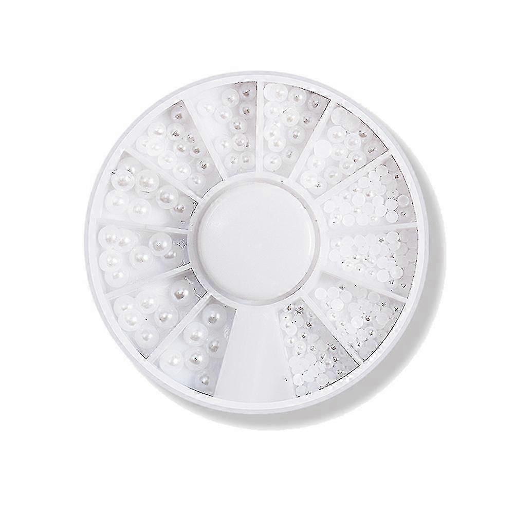 25pcsフラットハーフラウンドパールカボションネイルアート&クラフトデコレーション用