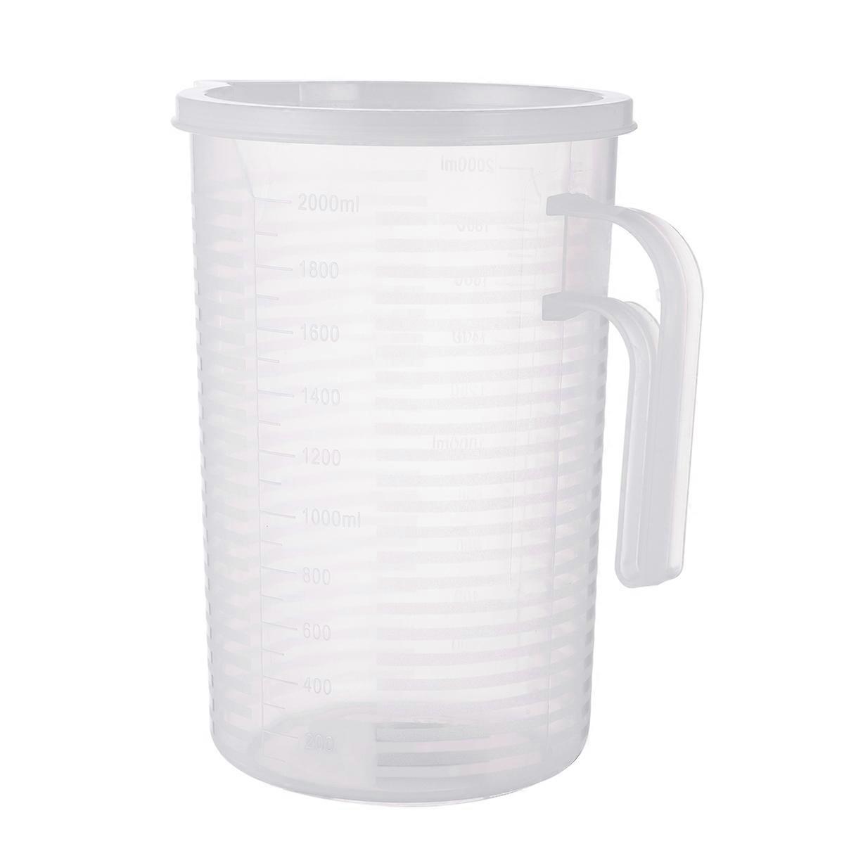 Messbehälter mit Skalenlinien Griff Design für den Heimgebrauch 2000ml PP in Lebensmittelqualität 1 Stück
