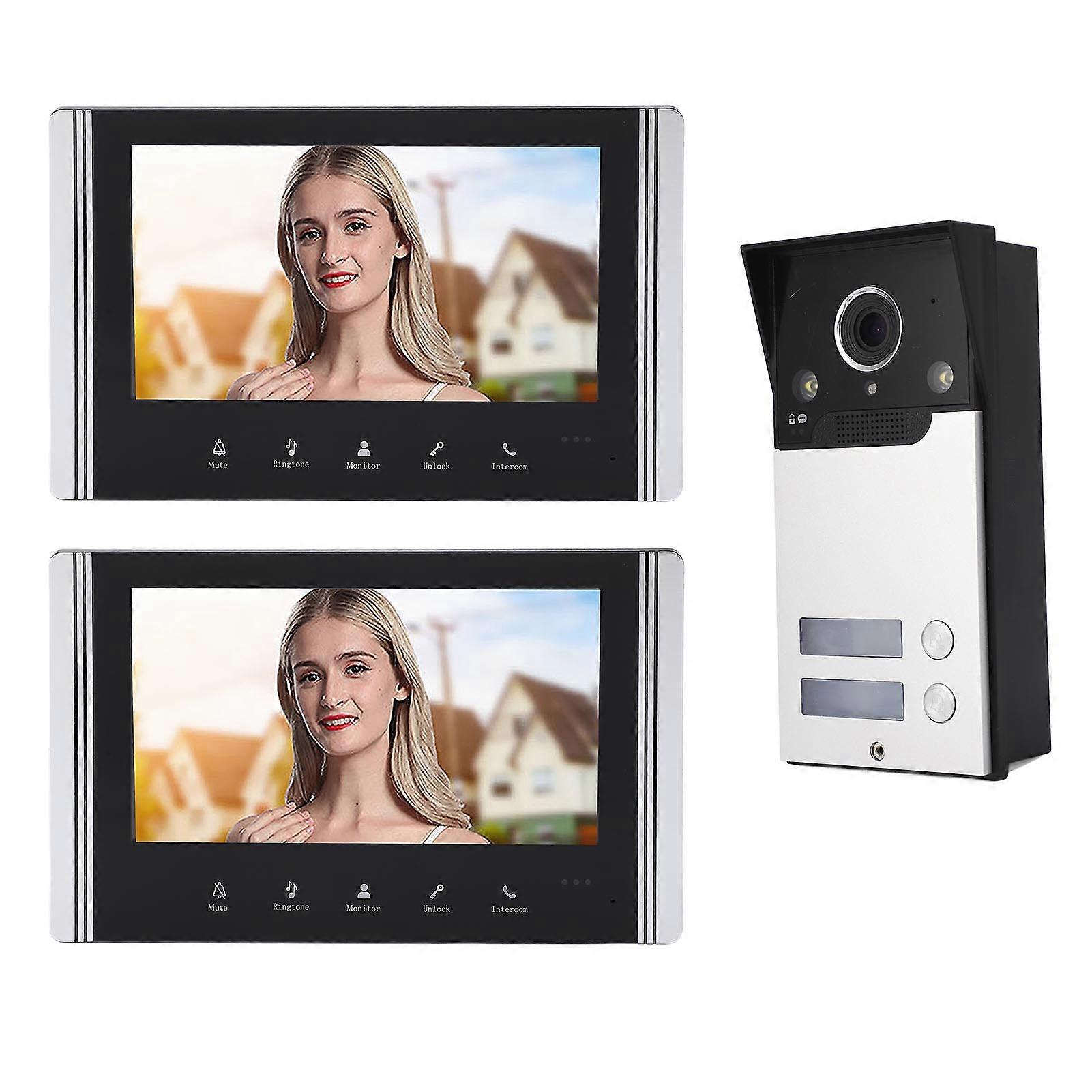 Video Doorbell Intercom System 7in TFT LCD Screen 120° Wide Angle for Home Apartment