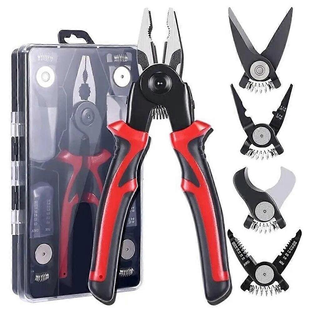 5 in 1 Multifunctional Pliers Steel Wire Stripper Interchangeable X7m2 Tool Special for Electricians
