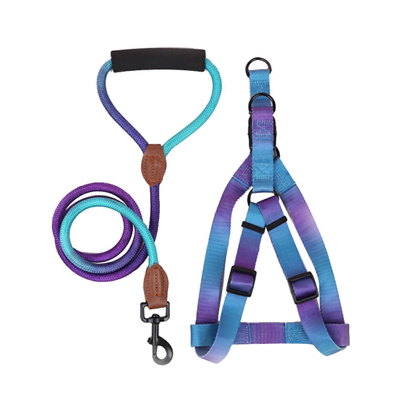 Dog Harness with Leash, Pet Chest Strap, EasyControl Running Harness, Colorful Harness for Outdoor Activities Ref: 4436