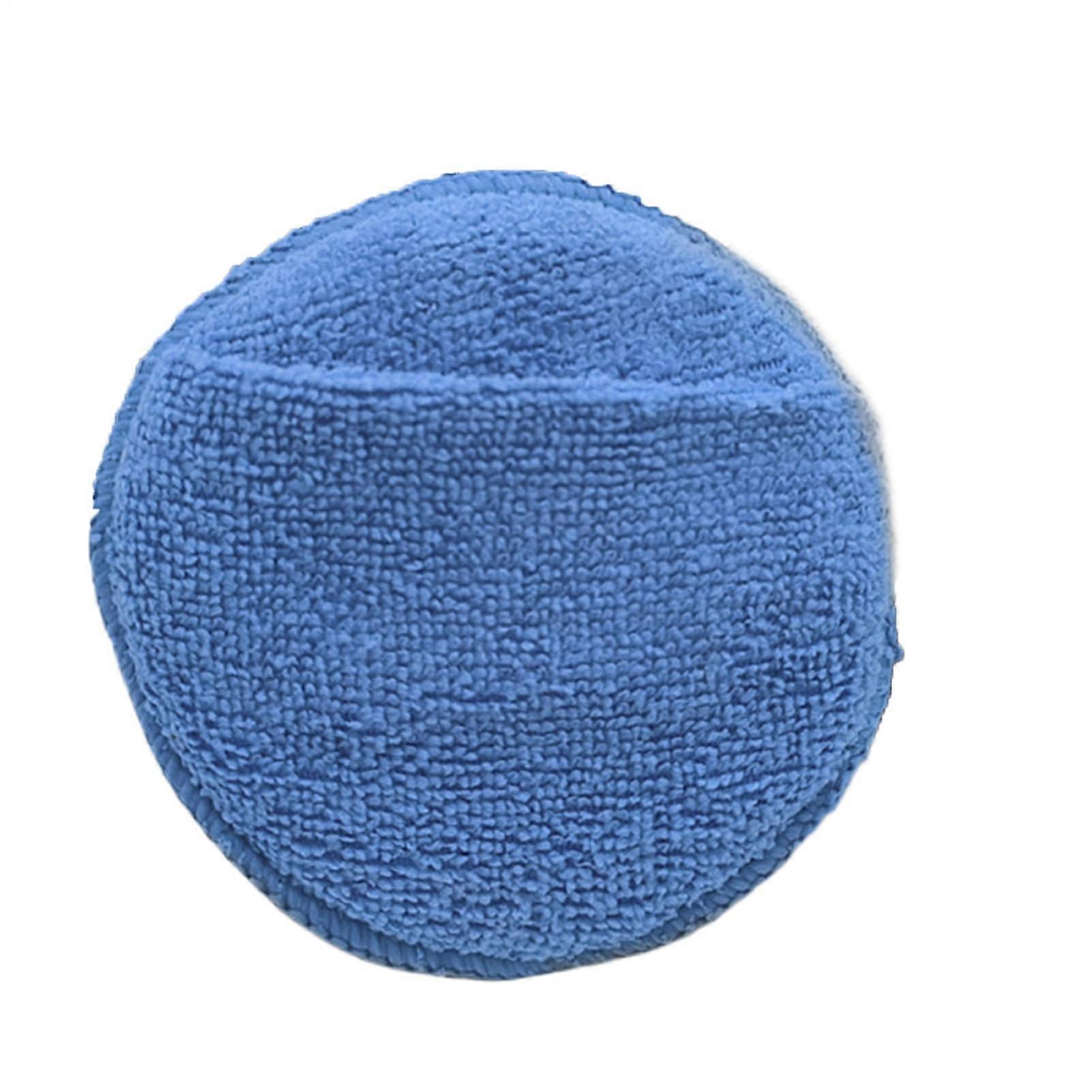 Applicators for Car Care  Auto Detailing  12cm Microfiber Polishing Pad with Bag for Metal Rim Care, Leather Care, Motorcycle, Garage, Blue