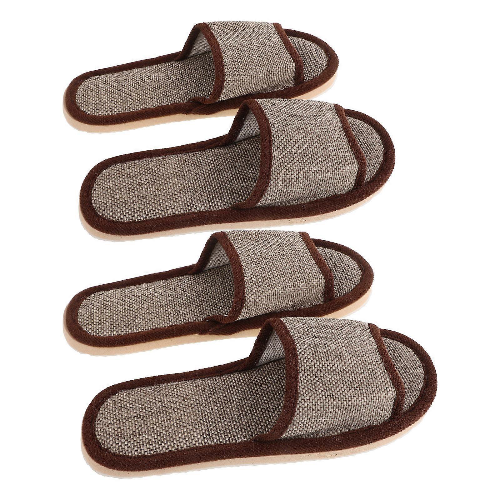 House Guest Slippers Non-Slip EVA Sole 27cm Size for Commercial Use 2 Pairs