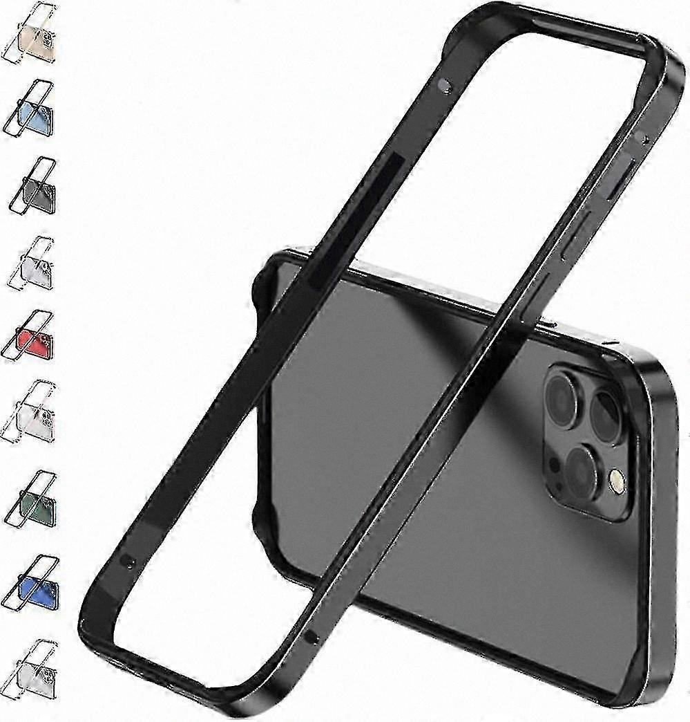 Durable Aluminum Frame Case with Shockproof Design and Raised Edge for 14 Pro Max/Pro/14 Plus Protection