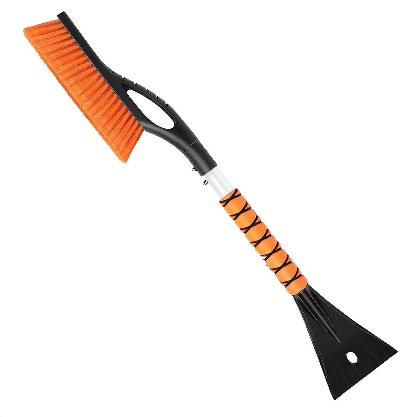 Snow Brush for Cars, Detachable Snow Scraper With Grip, Aluminum Windshield Ice Scraper, Robust Ergonomic Auto Accessory
