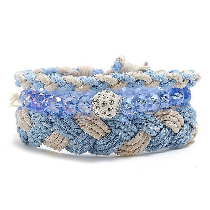 Hemp rope braided bracelet set -  Hand-woven bracelet set -  Student Braid Editing Set