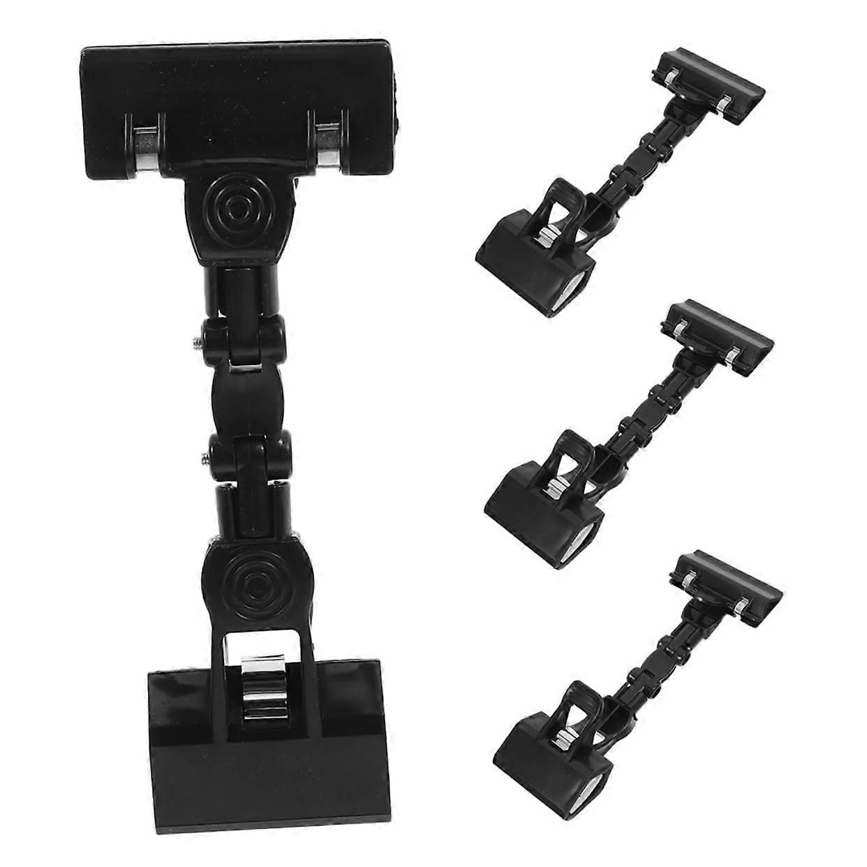 4Piece Flexible DoubleHeaded Clamps for Paper and Canvas Adjustable Holders for Labels Practical Art Supplies for Office, School, and Home