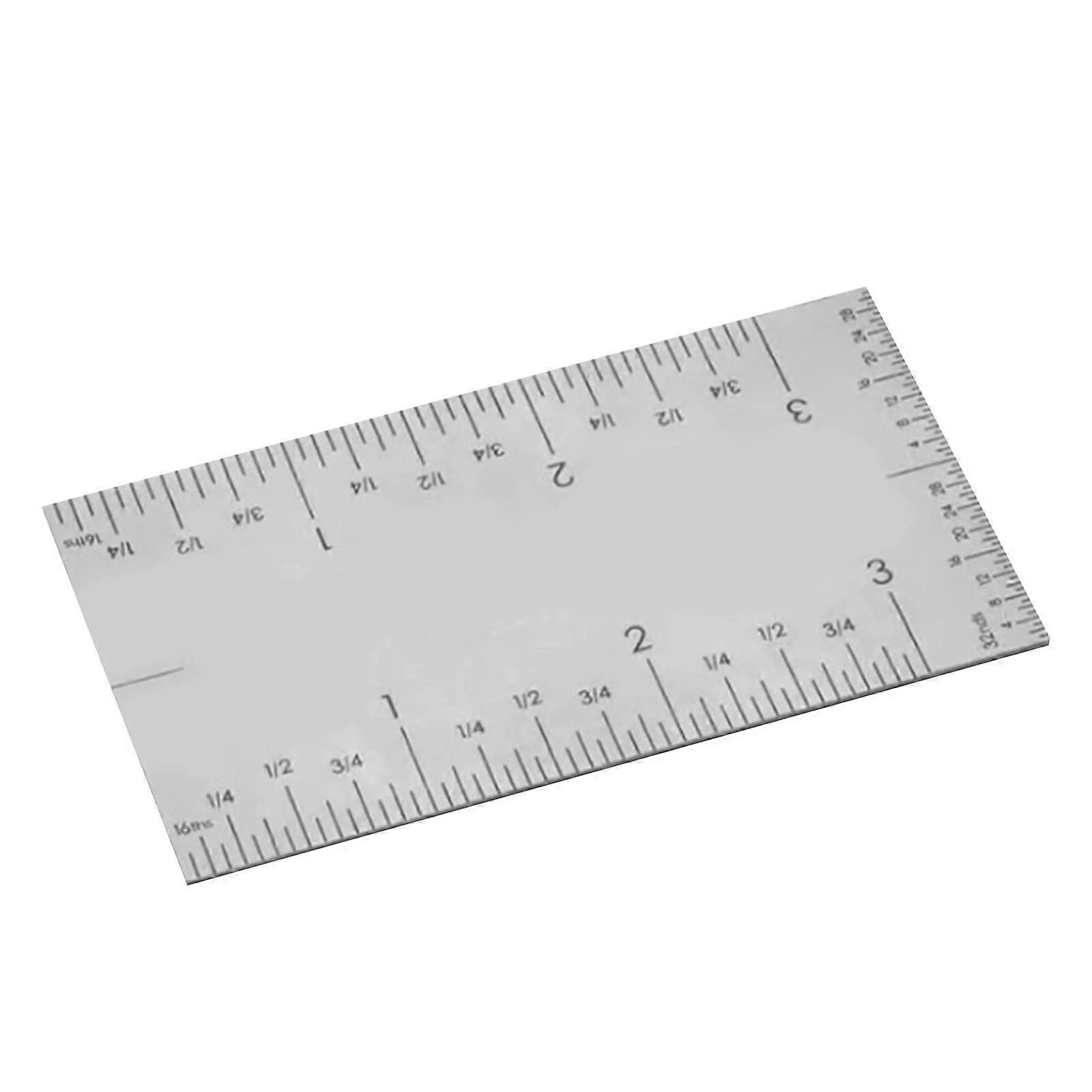 Precision Ruler Stainless Steel Square Edge 9x5 cm Measuring Tool NLW122 Silver