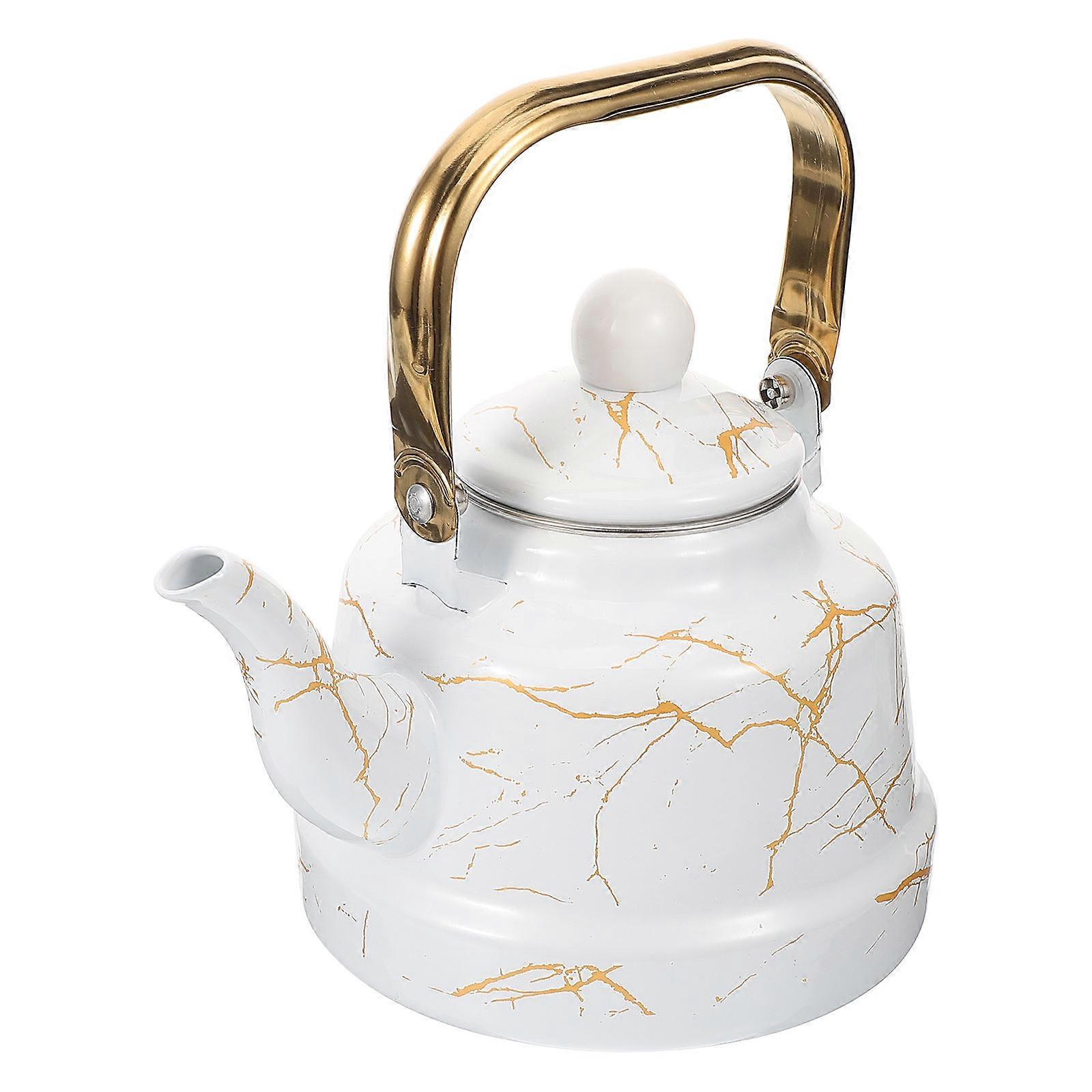 Enamel Tea Pot Thickened Kettle Practical Teapot Patterned Water Jug