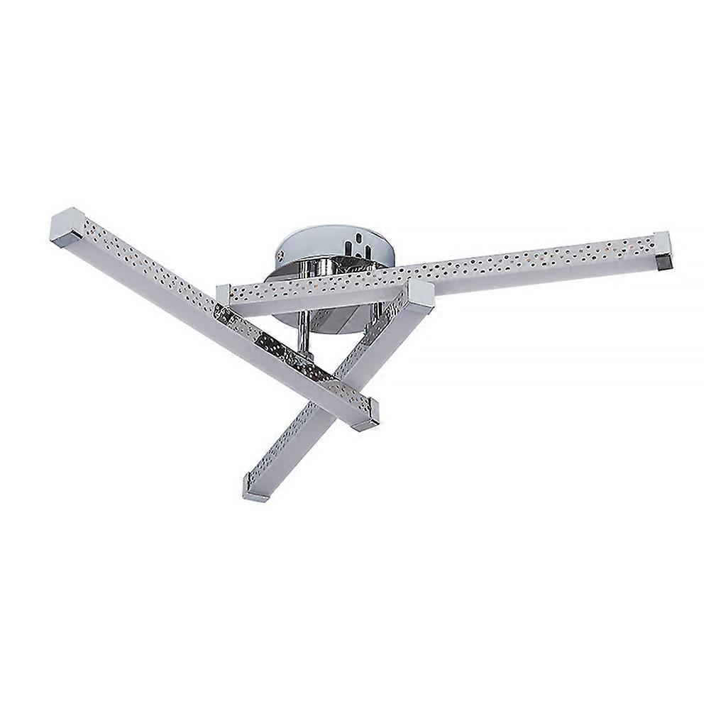 Modern LED Ceiling Light Fixture in Silver for Home Use Bright Triangle Lamp with Zinc Alloy 6.7 Inches