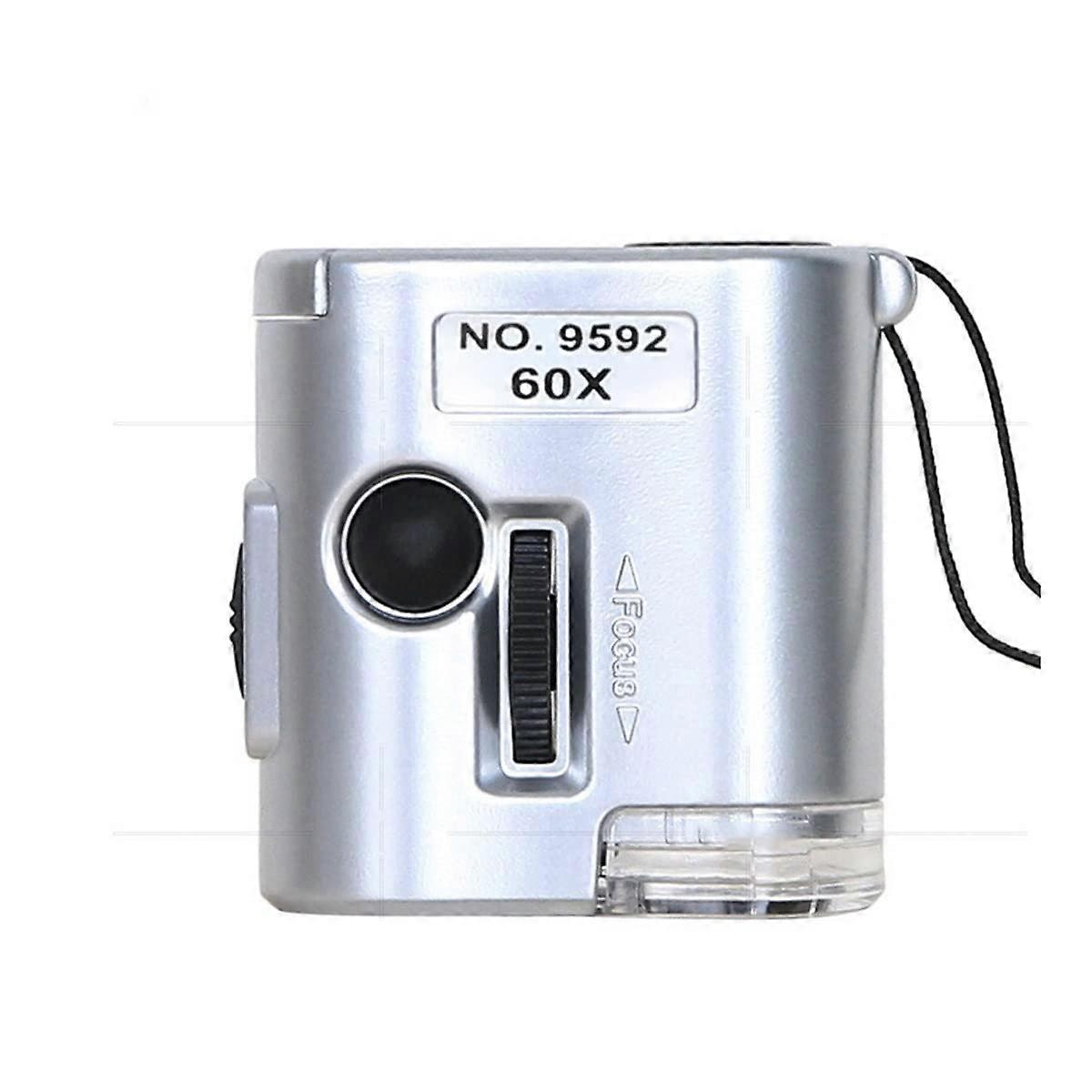 Accessories for laboratory microscopes 60x microscope portable multifunctional LED lightweight pocket magnifier