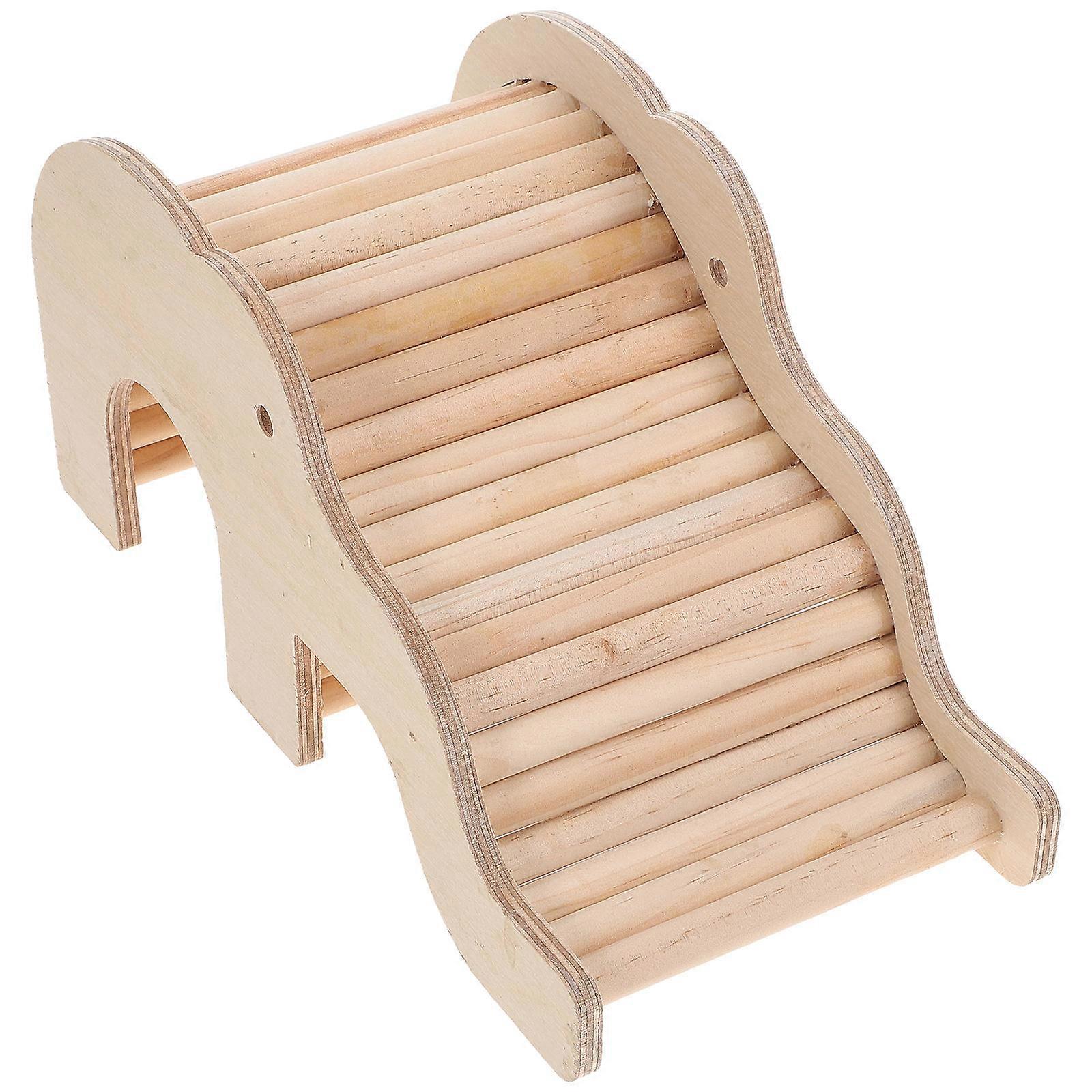 Wooden Elephant Hideout Nest Durable Small Animal House for Hamsters, Chinchillas, and Dwarf Pets – Chewable Climbing Ladder Plaything for Rest and
