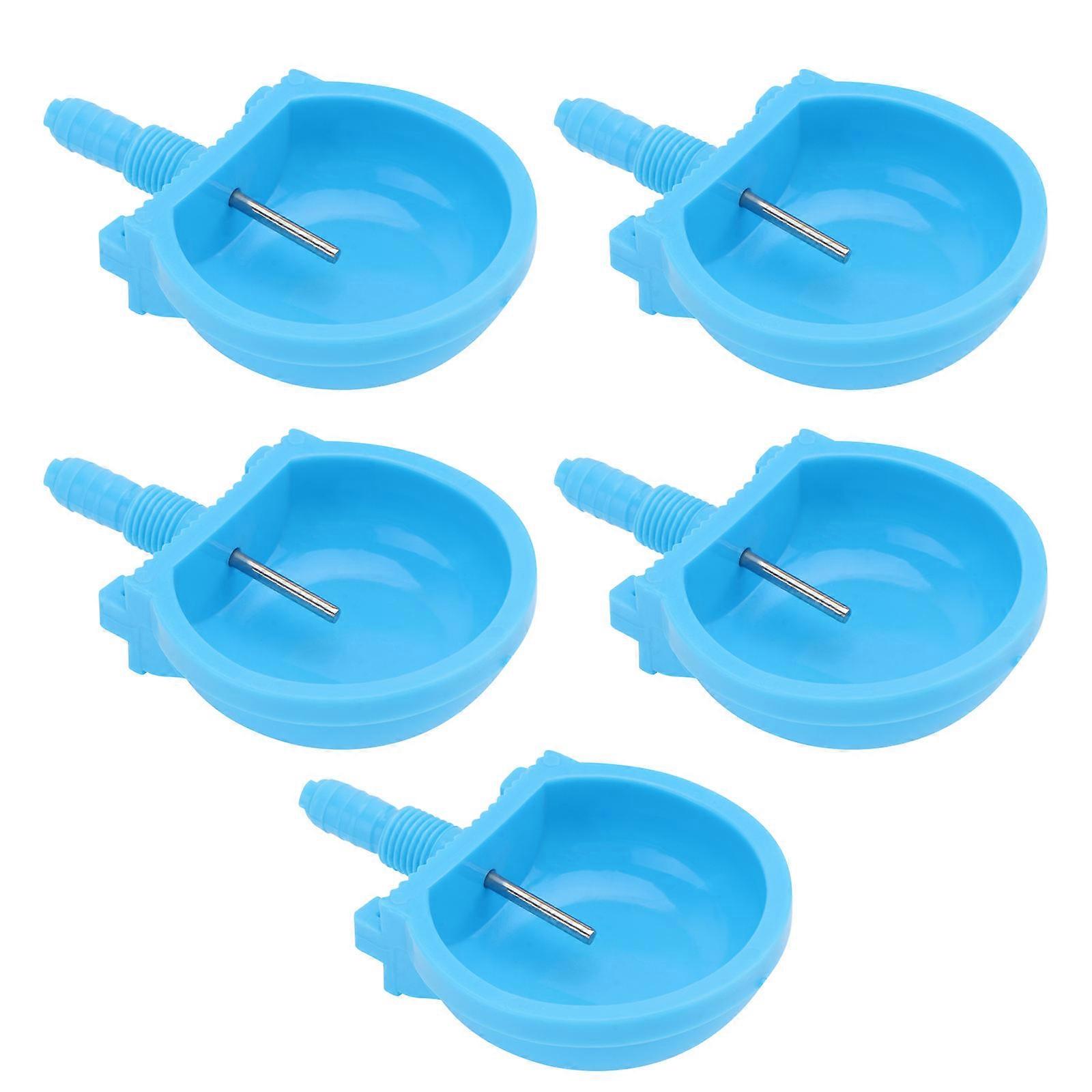 5Pcs Mink Automatic Drinking Container Water Bowl Household Pet Drinkers (Blue)