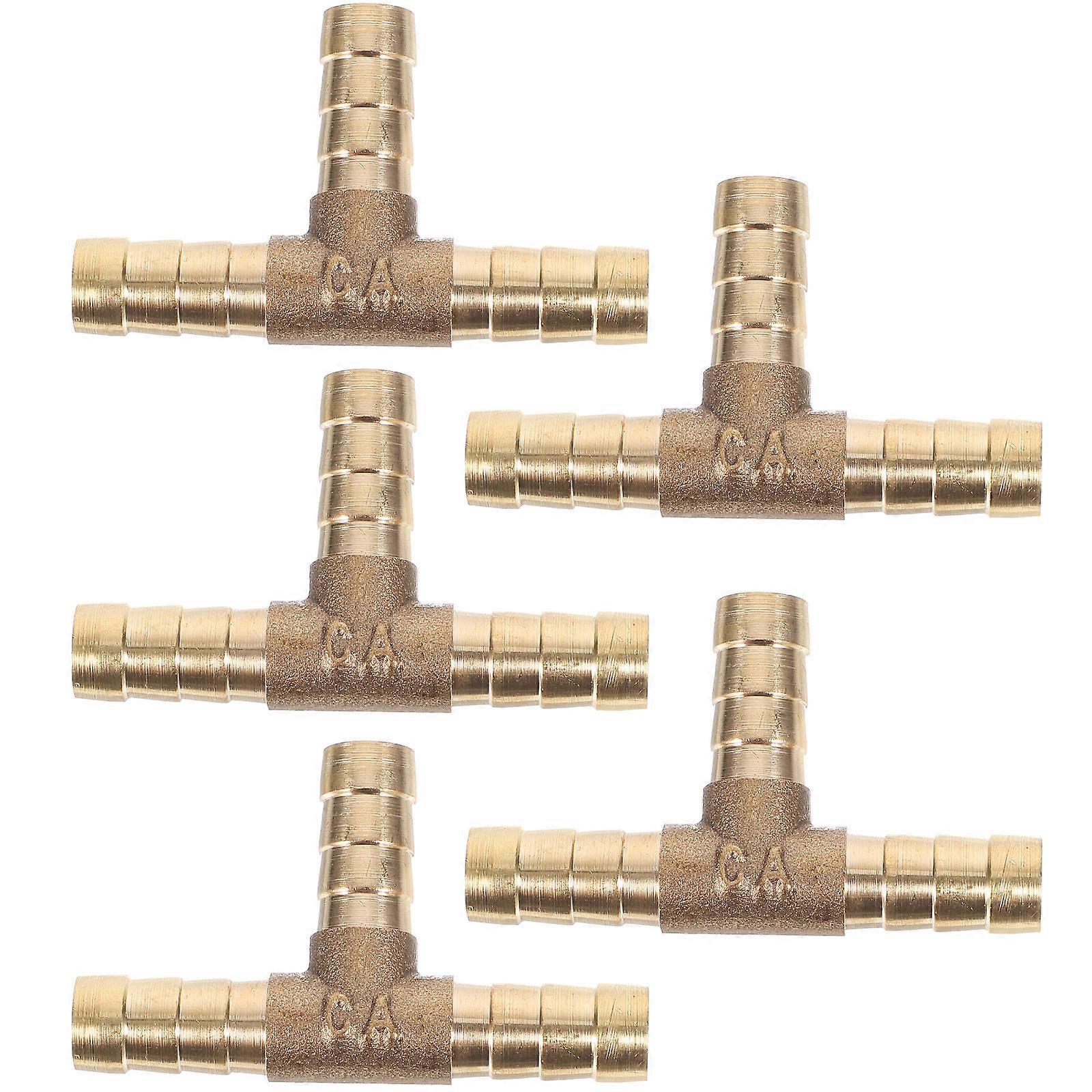 Hose Barb Fittings Threaded Fastening Air Hose Connector 1.8×1.1×0.4in 5Pcs