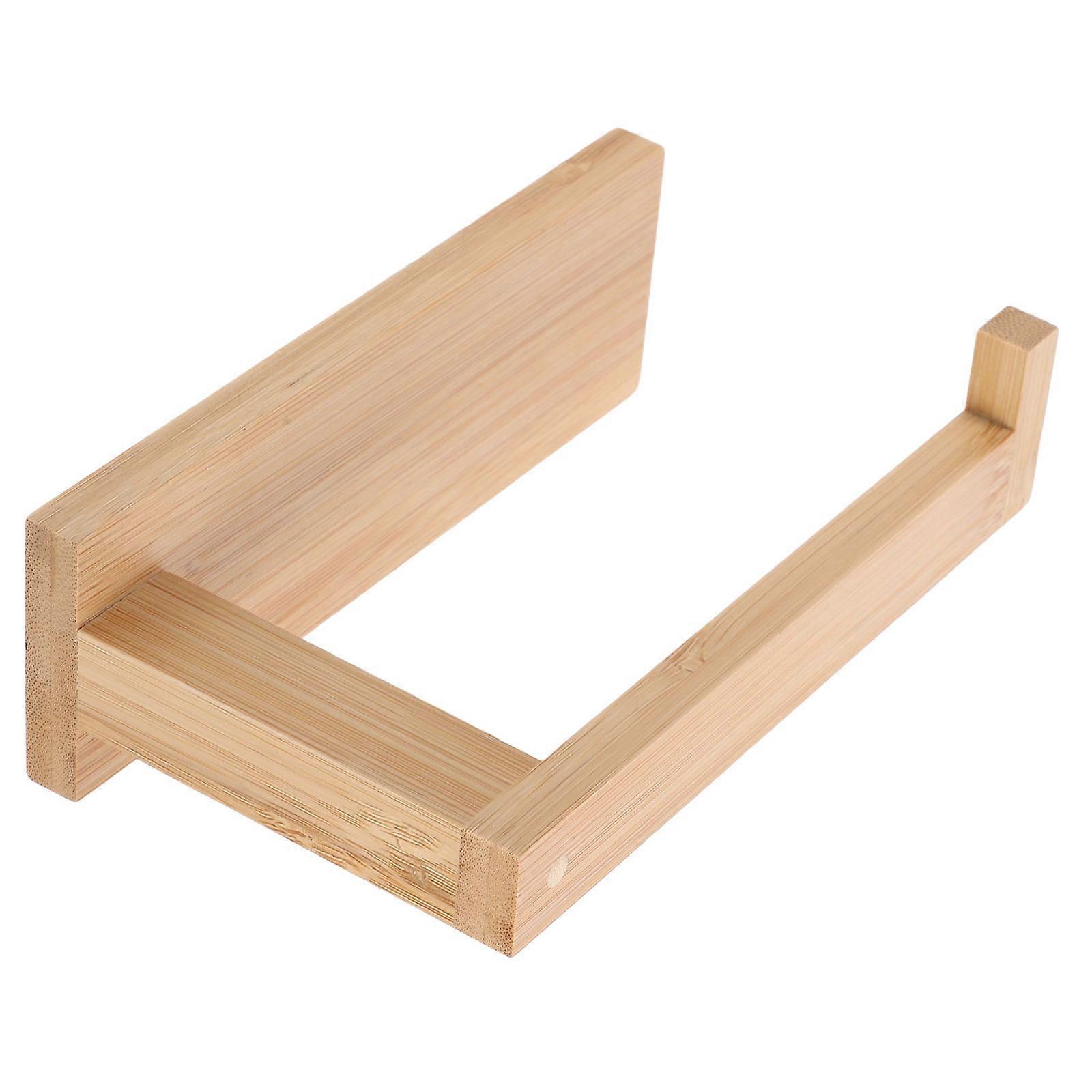 Bamboo Bathroom Shelf with Multifunctional Design for Toilet Paper and Towels Easy to Clean and Install Khaki 12.5x6x18 inches