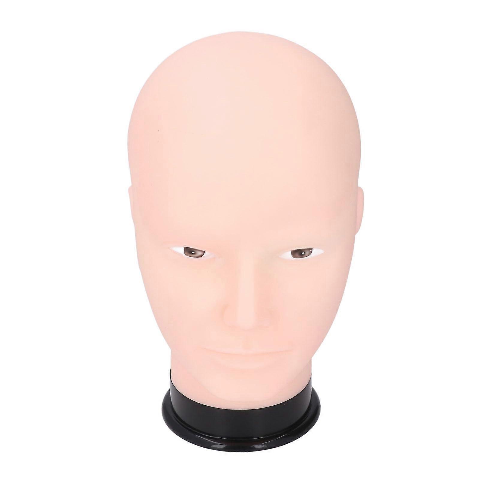 Bald Head Mannequin For Wigs Display And Makeup Training, Universal Stand Interface, Premium PVC Material Without Makeup