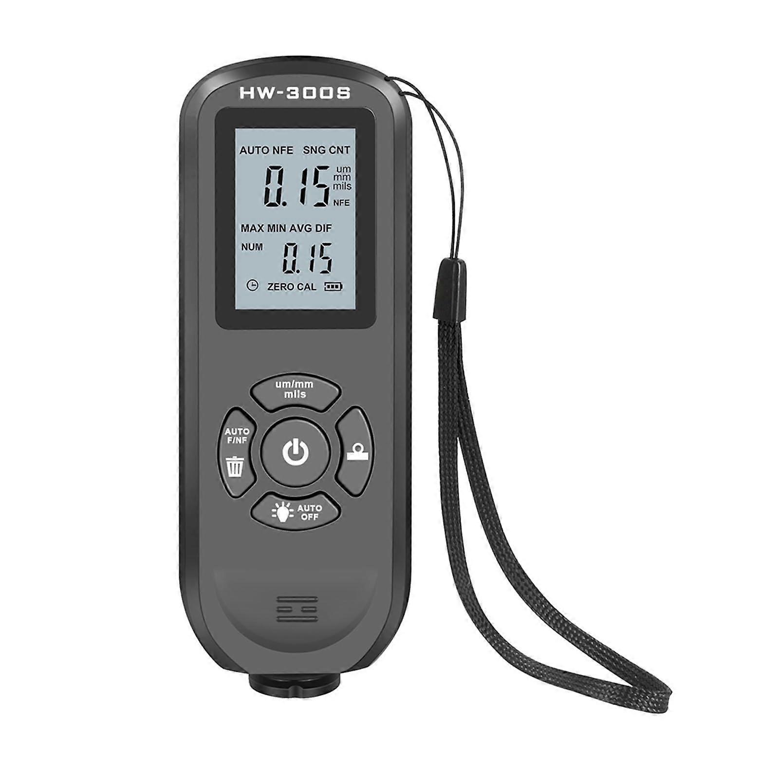 Coating thickness gauge, paint thickness gauge 0.01 mm 1 mil thickness meter 02000 UM (Black 01)