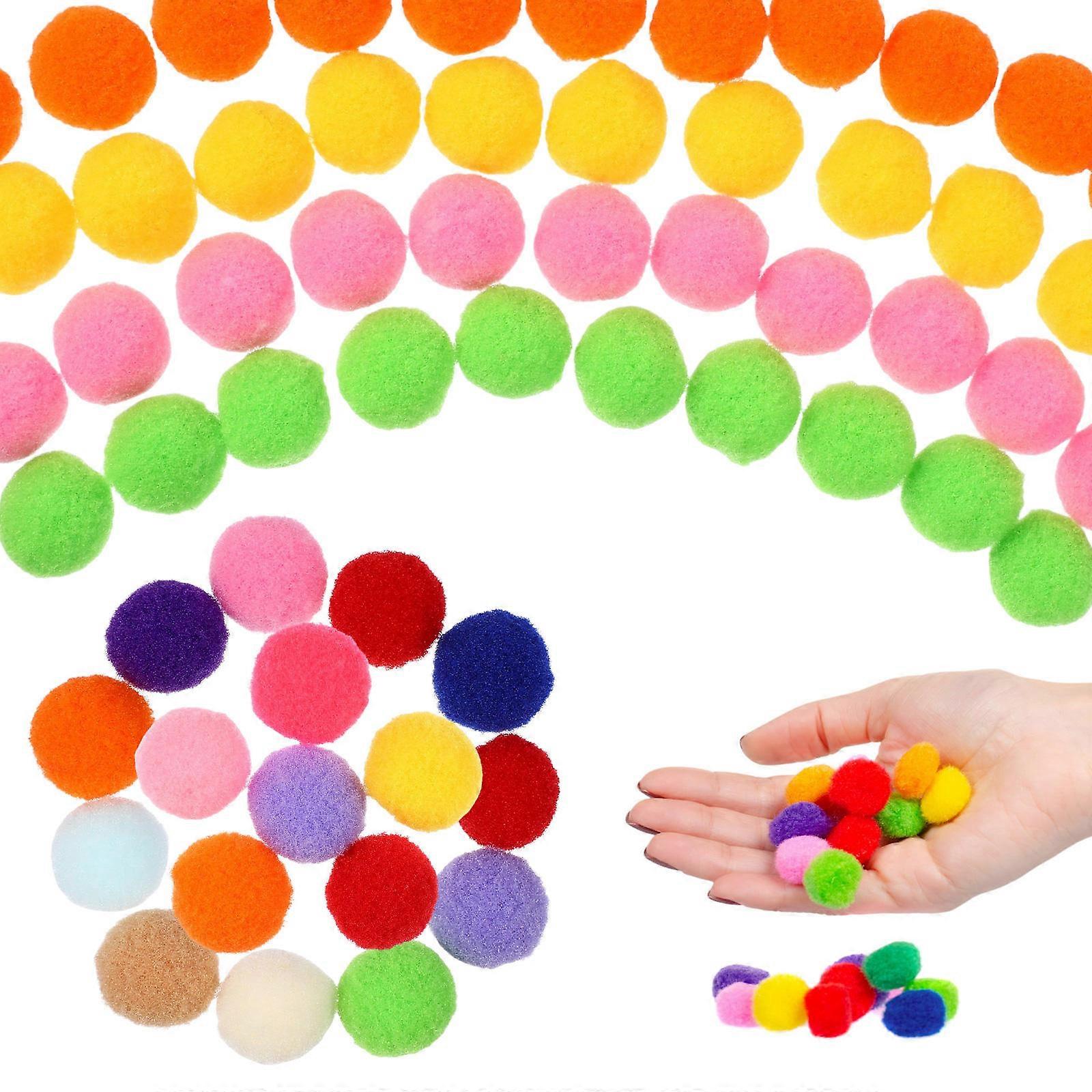 Color Recognition Improvement Pompom Balls Craft For Kids Imagination Unleashing 1000Pcs