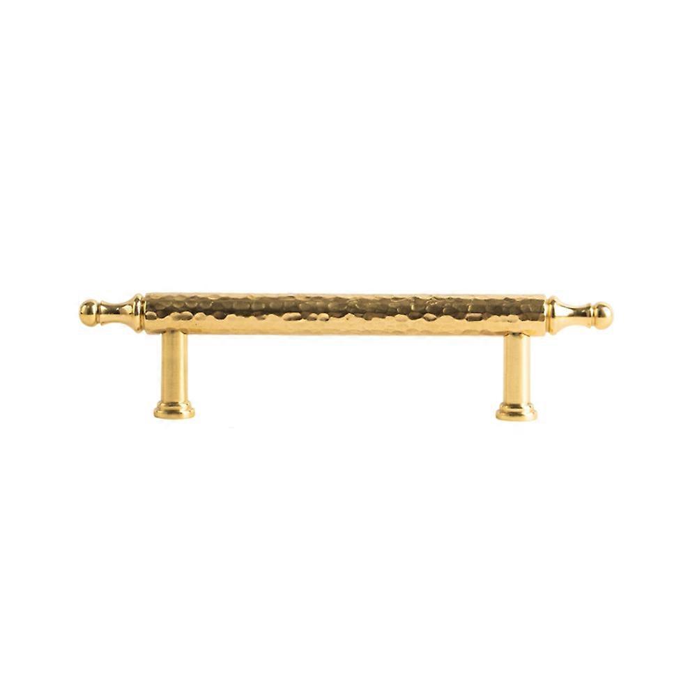 Brass French Cabinet Pull, 96mm Hole Center 6167 Hammered Texture Wardrobe Drawer Handle Gold