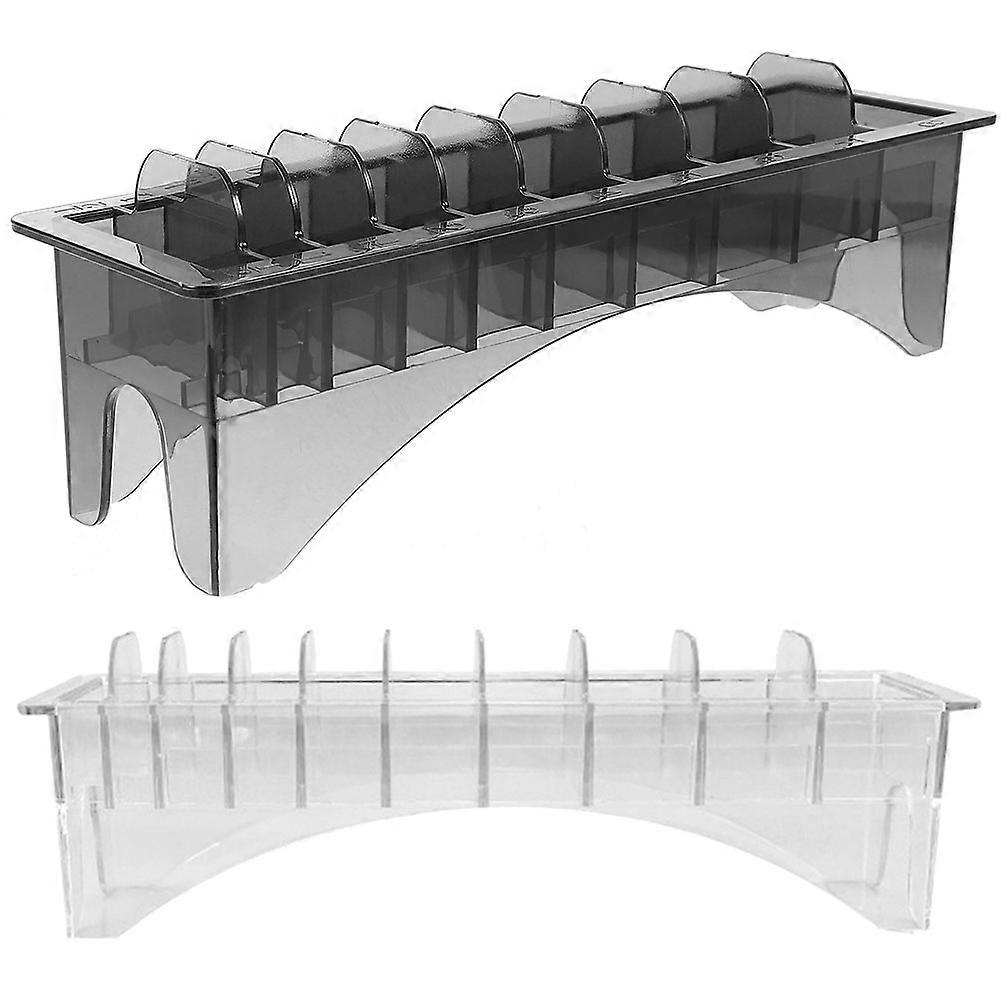 Clear Guide Comb Box Rectangular Barber Tools Storage Container Practical Design Transparent 25.00X6.80X6.50CM Easy Cleaning 2Pcs