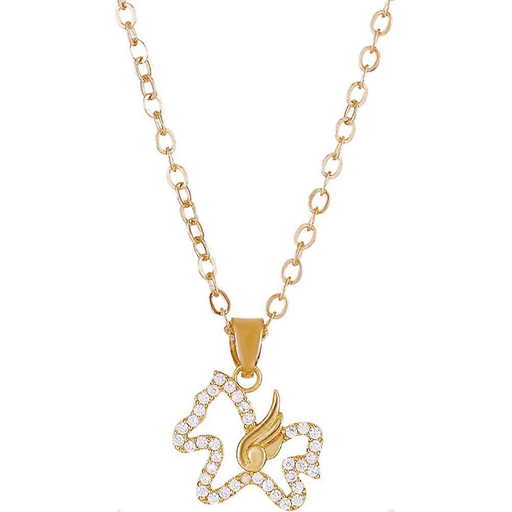 Golden Copper Horse Pendant Necklace for Decoration with Durable Craftsmanship and Stylish Design 1