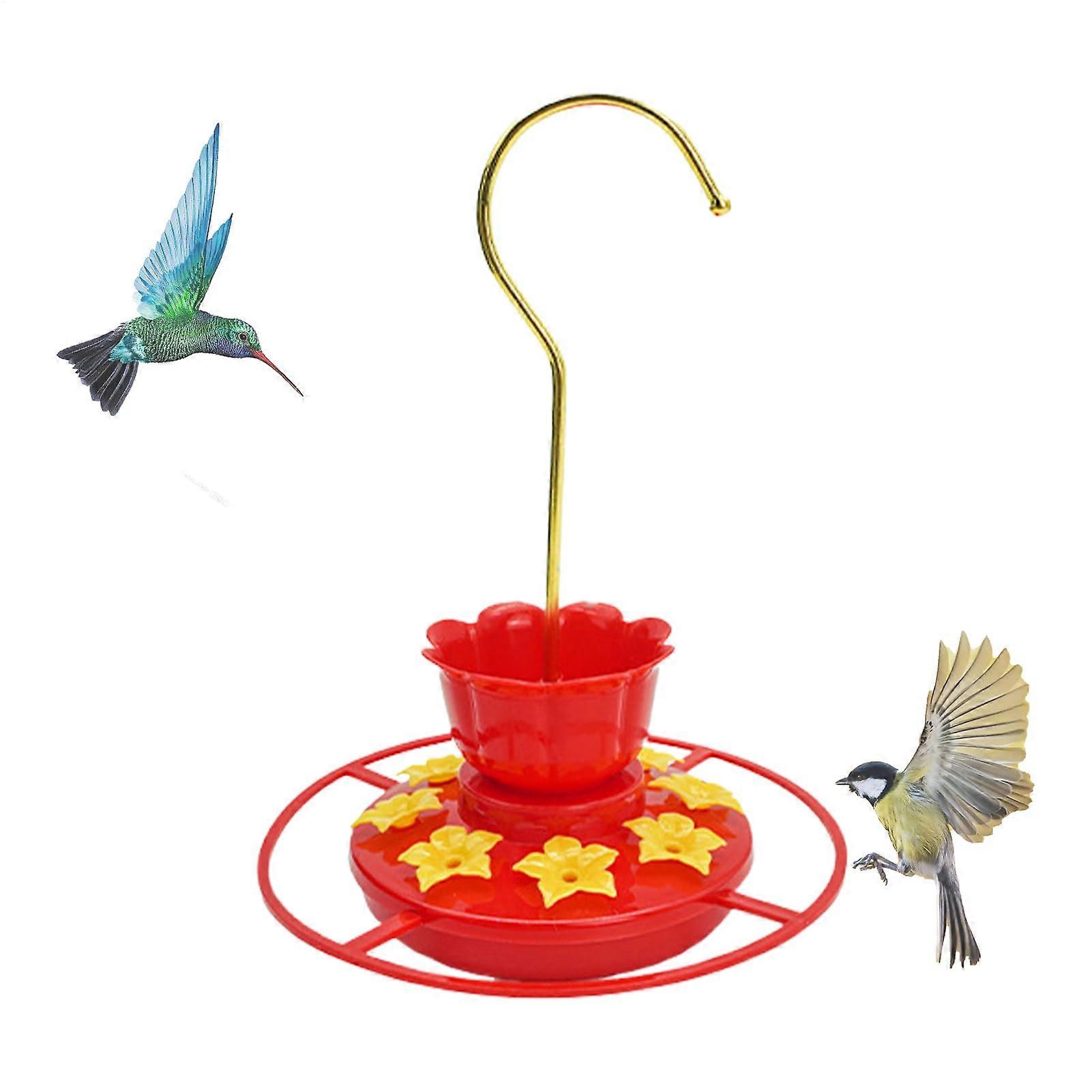 Hummingbird Feeder for Outdoor Use, Hanging Wild Bird Feeder with 8 Ports and Ant-Proof Flower Design
