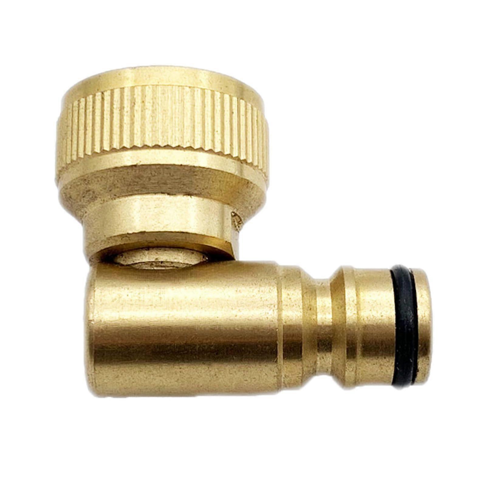 Brass 90 Degree Elbow Faucet Connector 3/4 Inch Female Thread Rotatable Hose Adapter For Garden