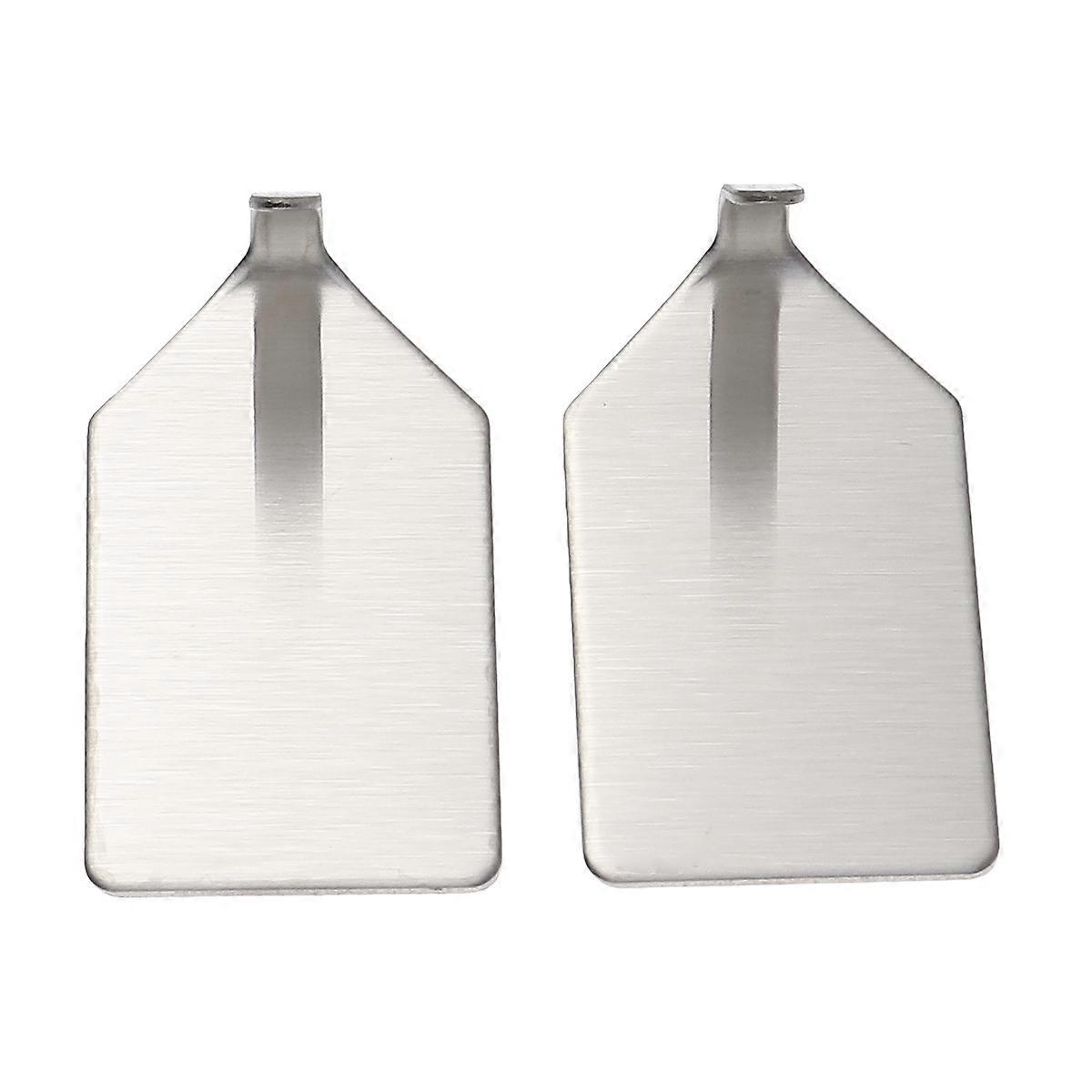 8pcs Self Adhesive Stainless Steel Wall Hooks for Towels, Coats – Easy Install, Silver