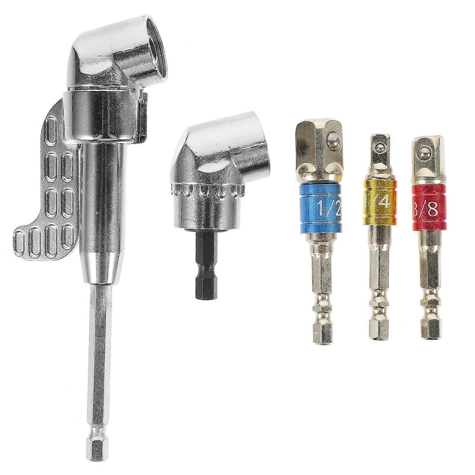 Right Angle Drill Attachment Impact Driver Socket Adapter For Home Appliance Repair Professional Mechanics 1 Set