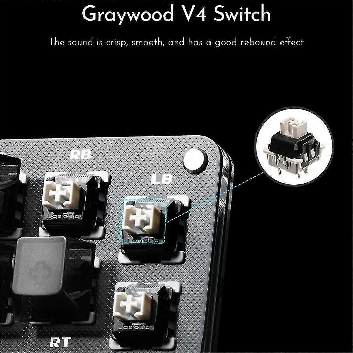 16Key Arcade Controller Fightstick Leverless Controller Arcade Controller for PC // /SwitchBlack SZRH A-W