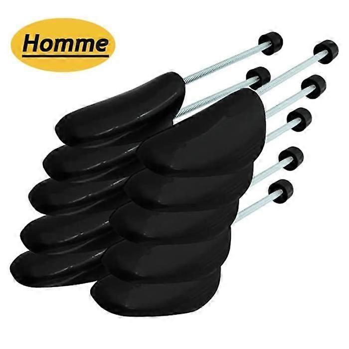 5 Pairs Adjustable Shoe Trees for Men - Black